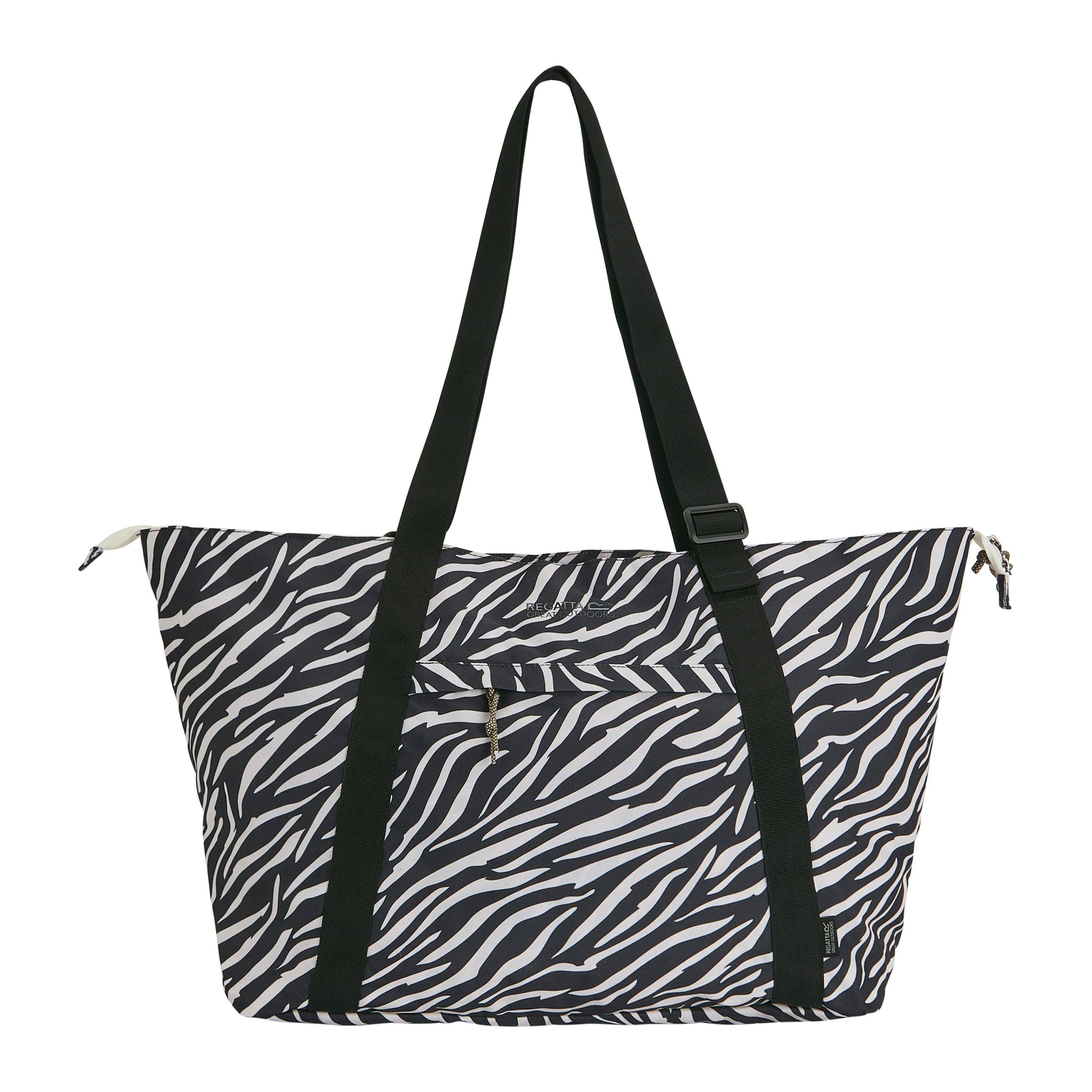 Regatta Women's Boulder Water-Repellent Tote Bag - Blk/Whtzebra