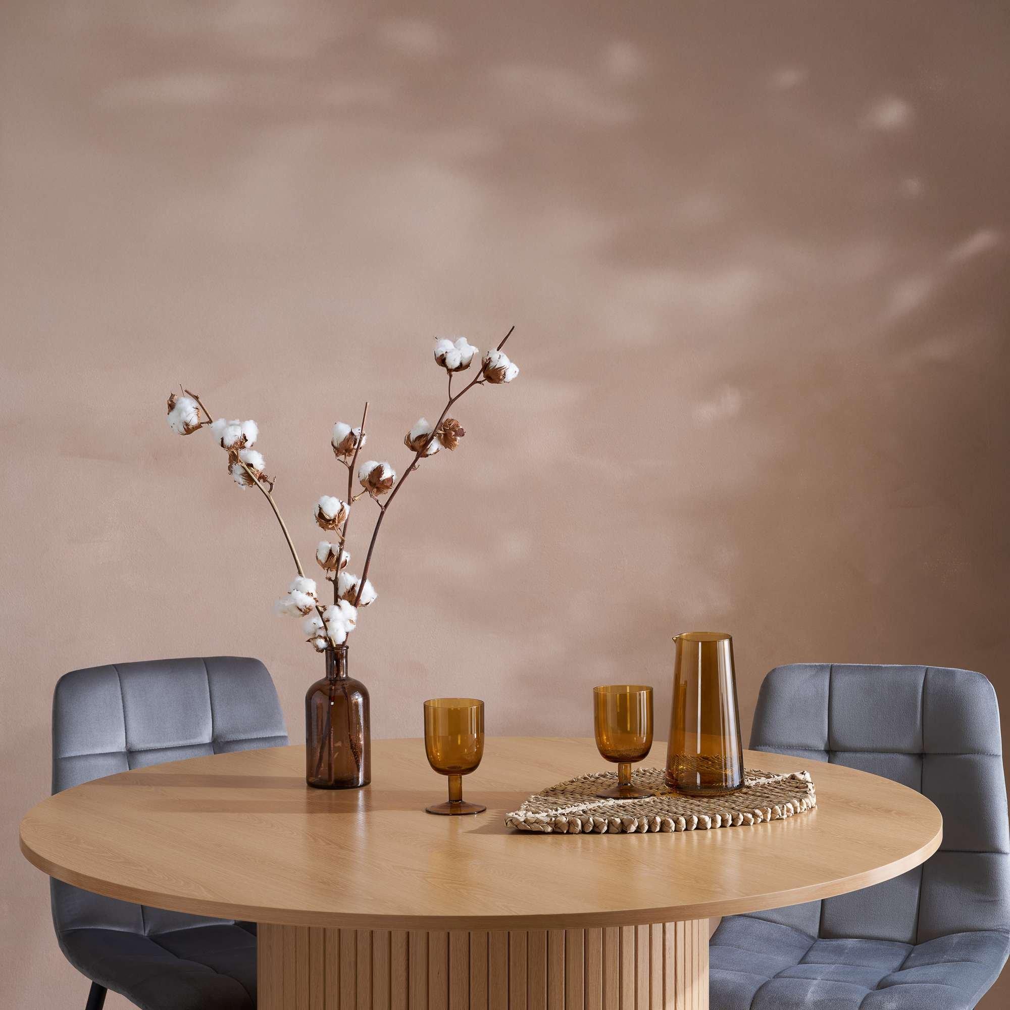 Brown - Birlea - Axel Round Fluted Dining Table - 2