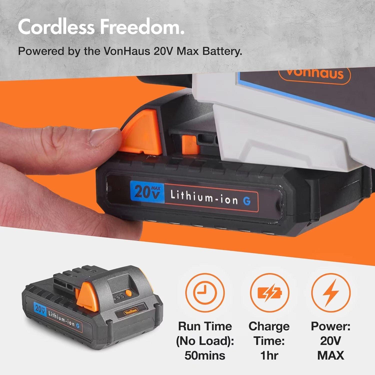 Grey - VonHaus - VonHaus - G-series Cordless Pole Trimmer - 3