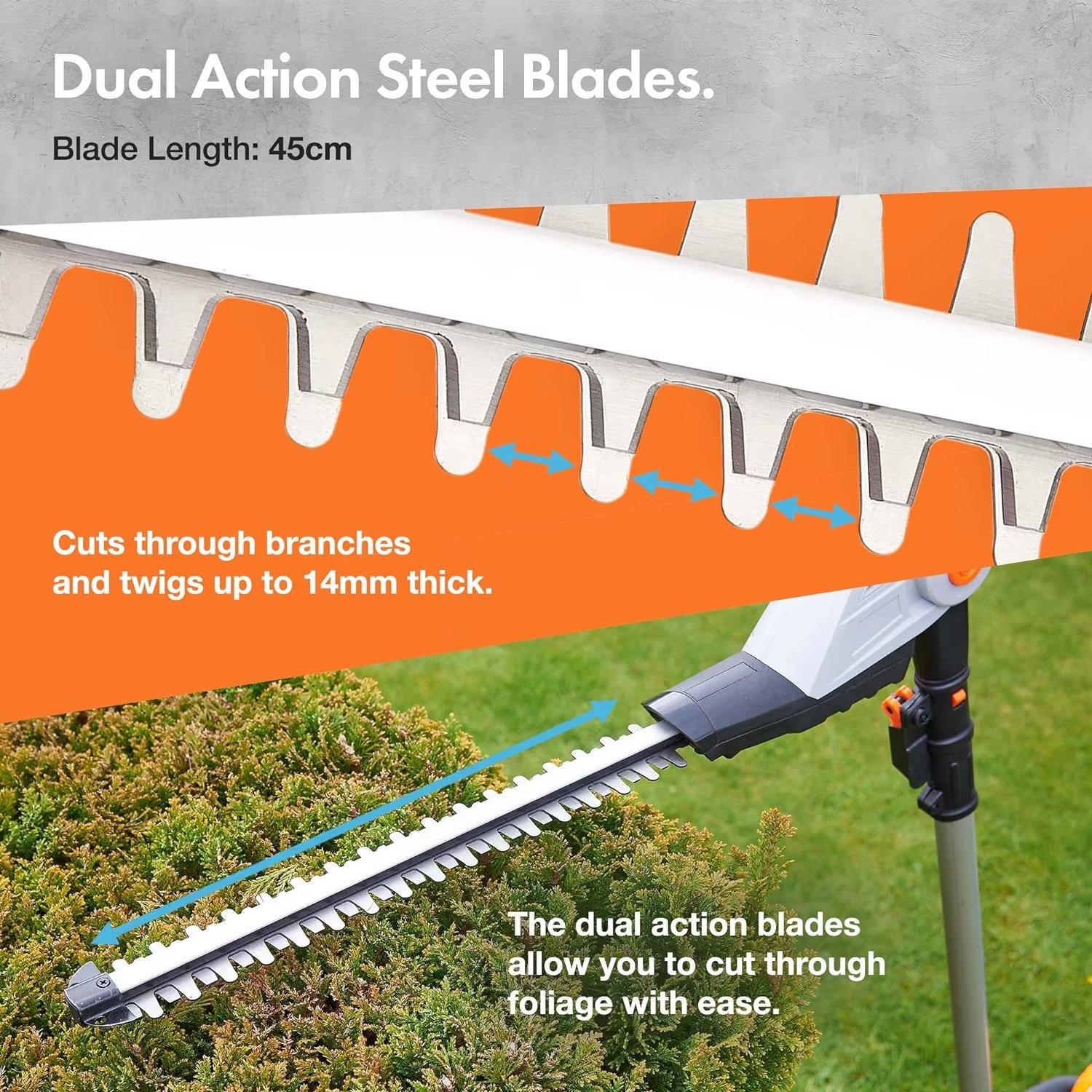 Grey - VonHaus - VonHaus - G-series Cordless Pole Trimmer - 5