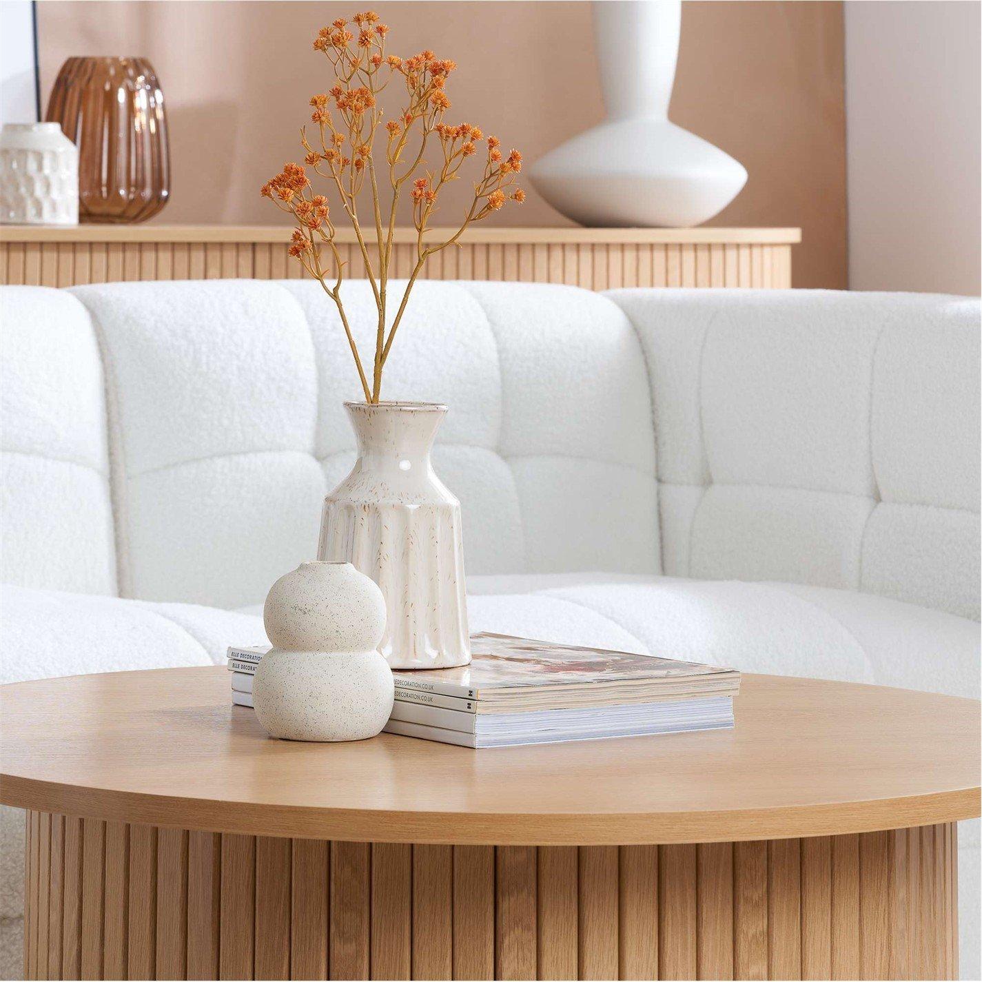 Brown - Birlea - Axel Round Fluted Coffee Table - 3