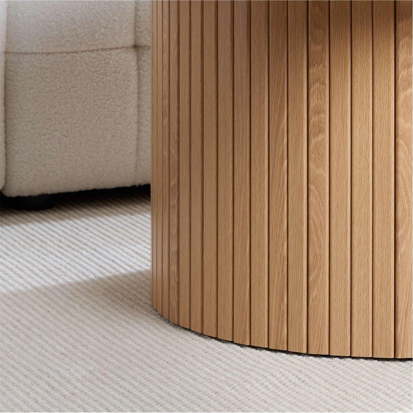 Brown - Birlea - Axel Round Fluted Coffee Table - 5