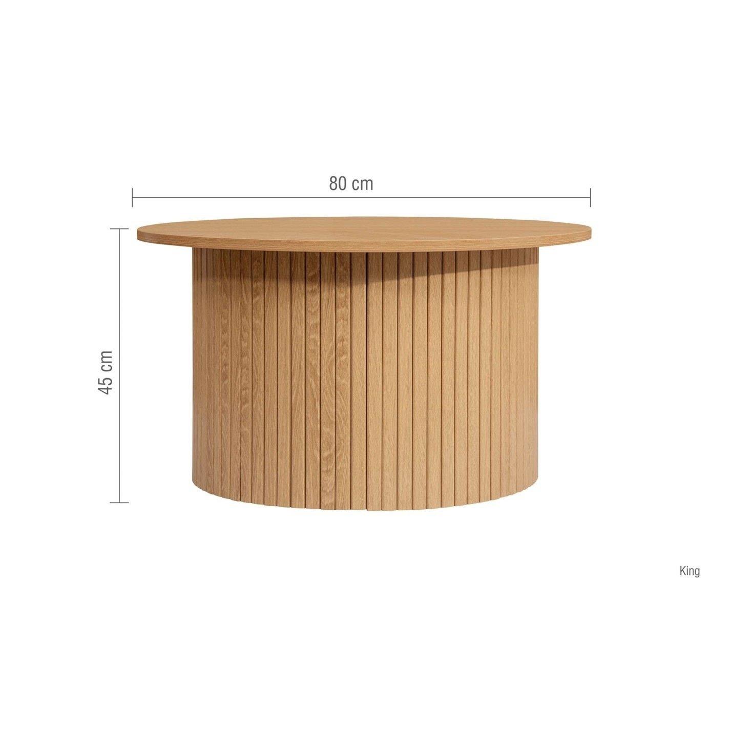 Brown - Birlea - Axel Round Fluted Coffee Table - 9