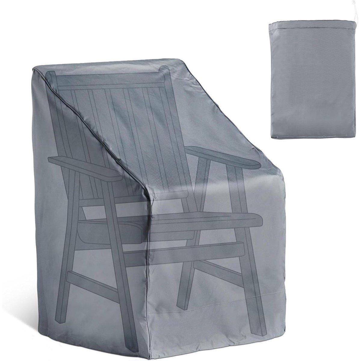 Grey - VonHaus - Single Garden Seat Cover - 1