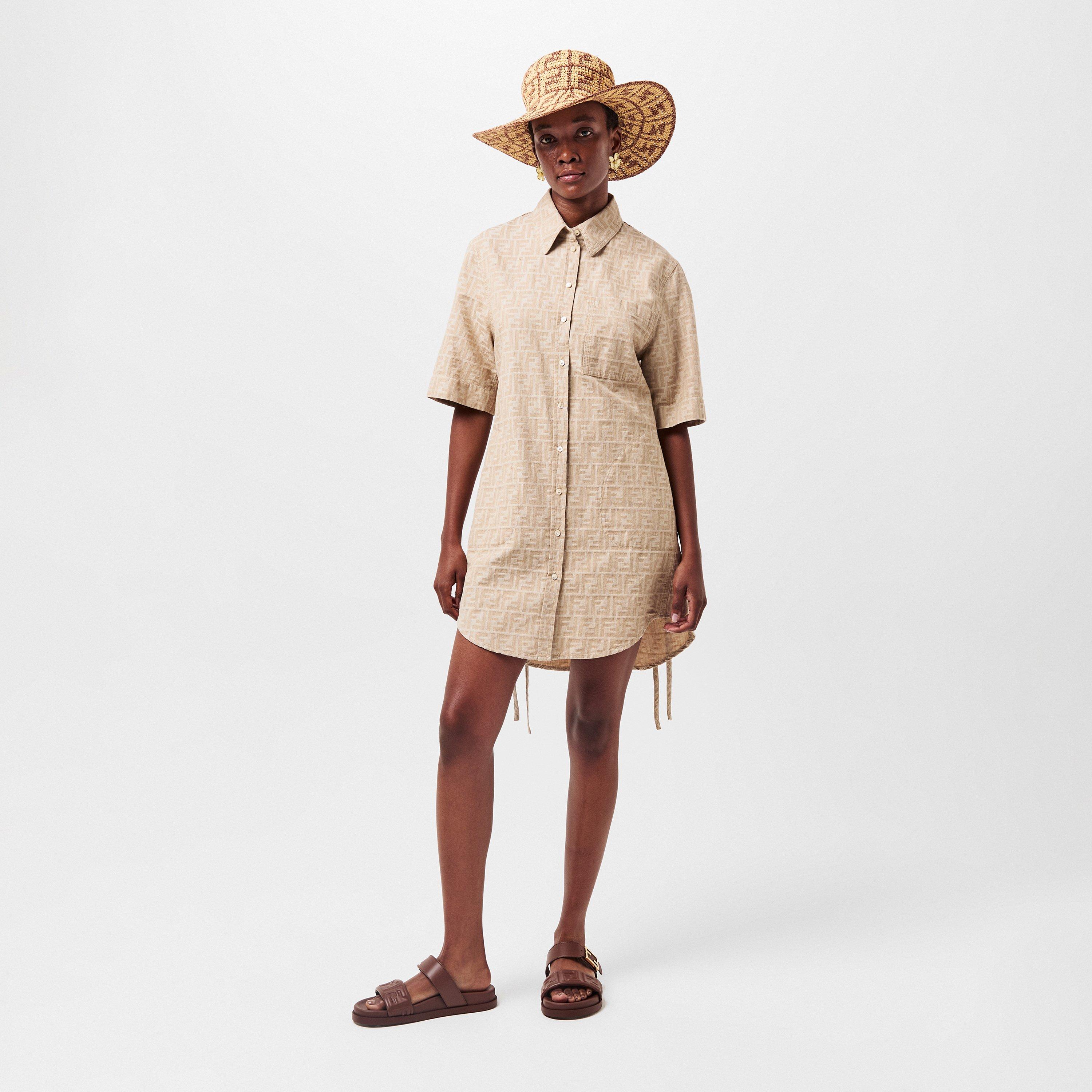 Beige - Fendi - Women's Capello Floppy Hat - 5