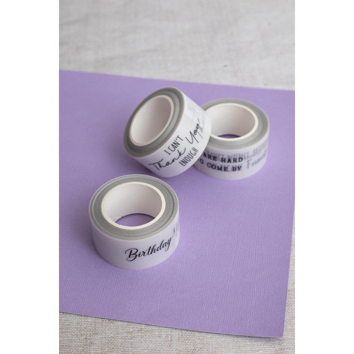 Black - Crafters Companion - Vellum Washi Rolls - Black Sentiments - 2