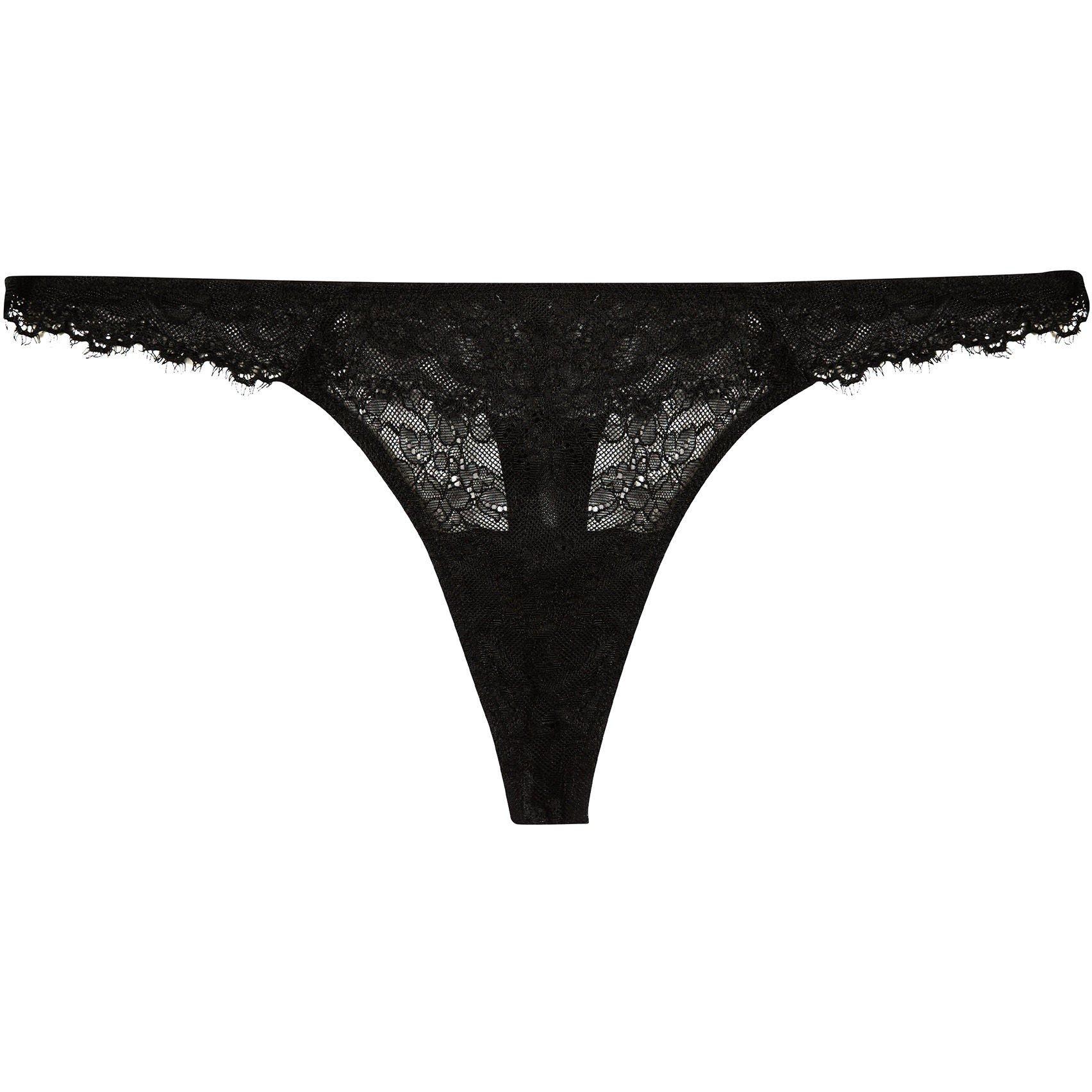 Black - Playful Promises - Rosalyn Black Lace Thong - 4