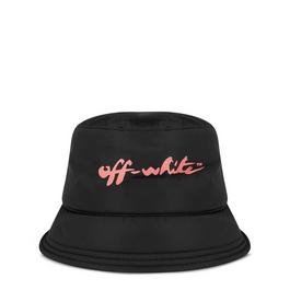 Off White Script Print Bucket Hat