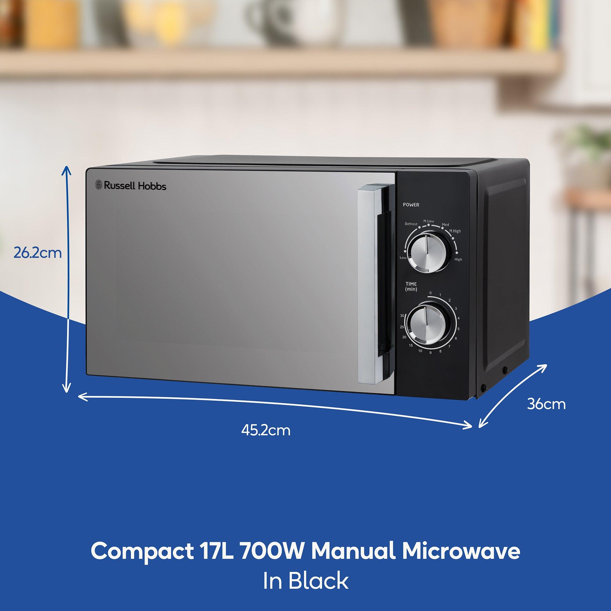 Black - Russell Hobbs - RHM1735B 17 Litre Black Manual Microwave - 2
