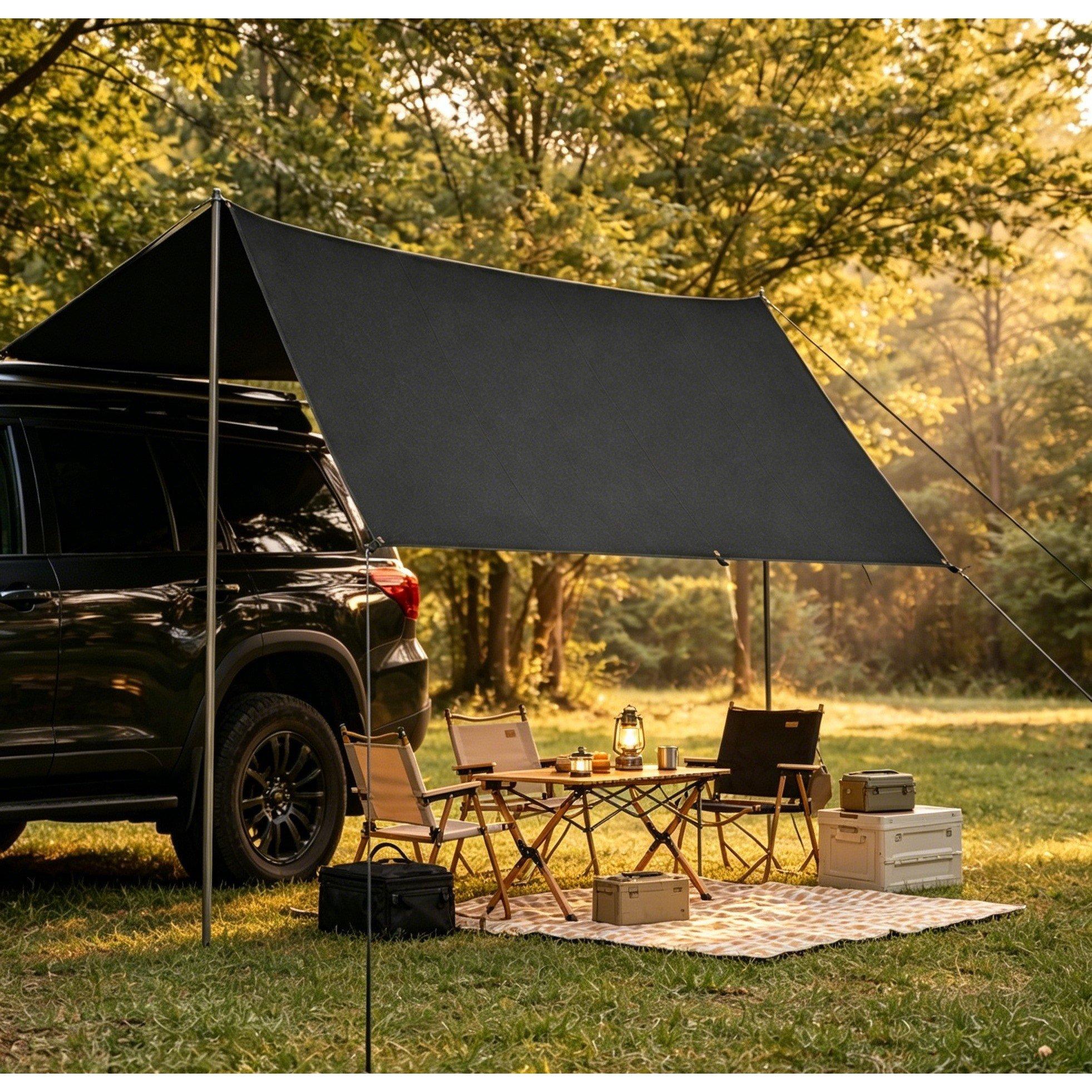 Black - Breeins - Car Side Awning Tent - 1