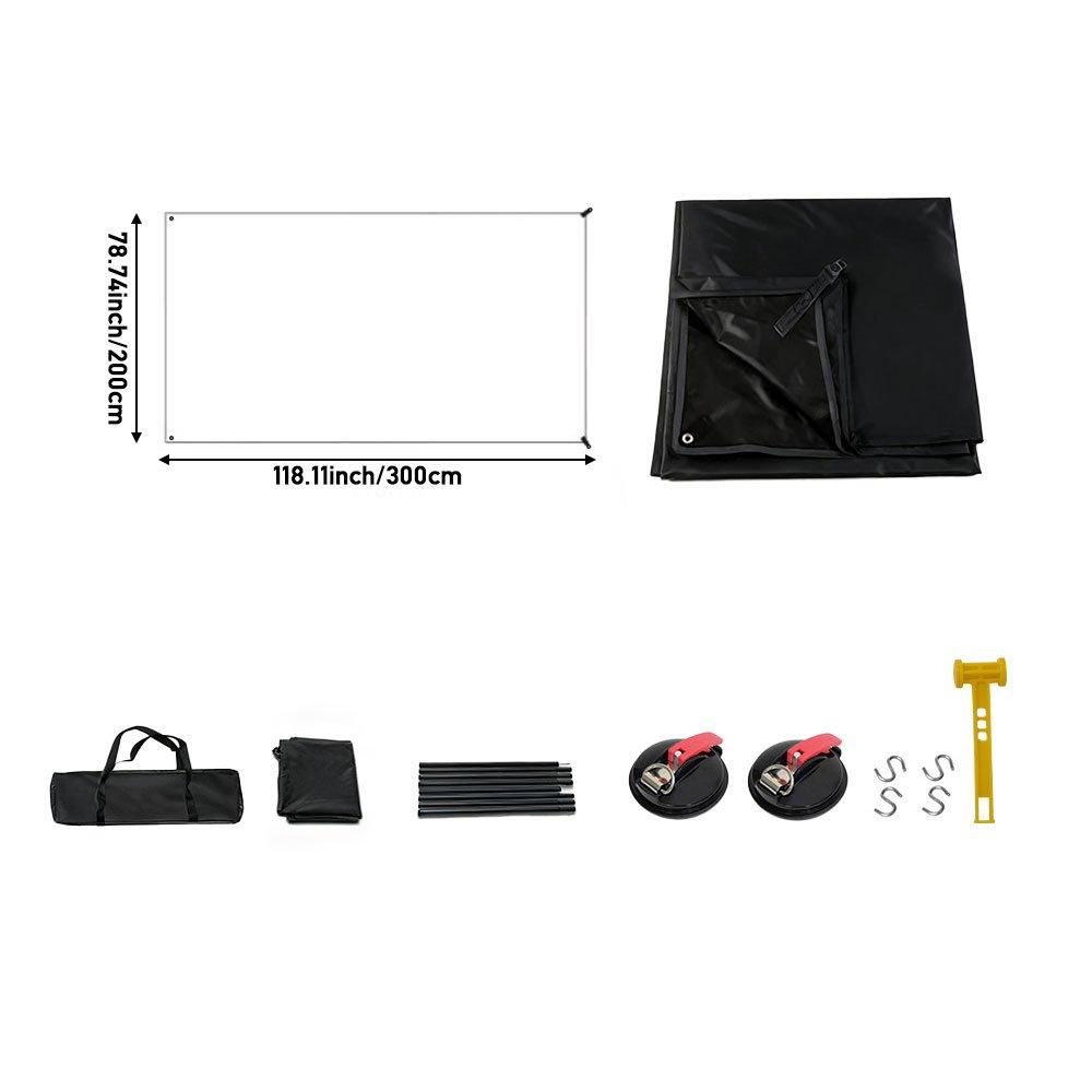 Black - Breeins - Car Side Awning Tent - 2