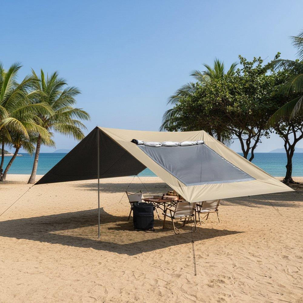 Khaki - Breeins - Car Side Awning Tent - 11