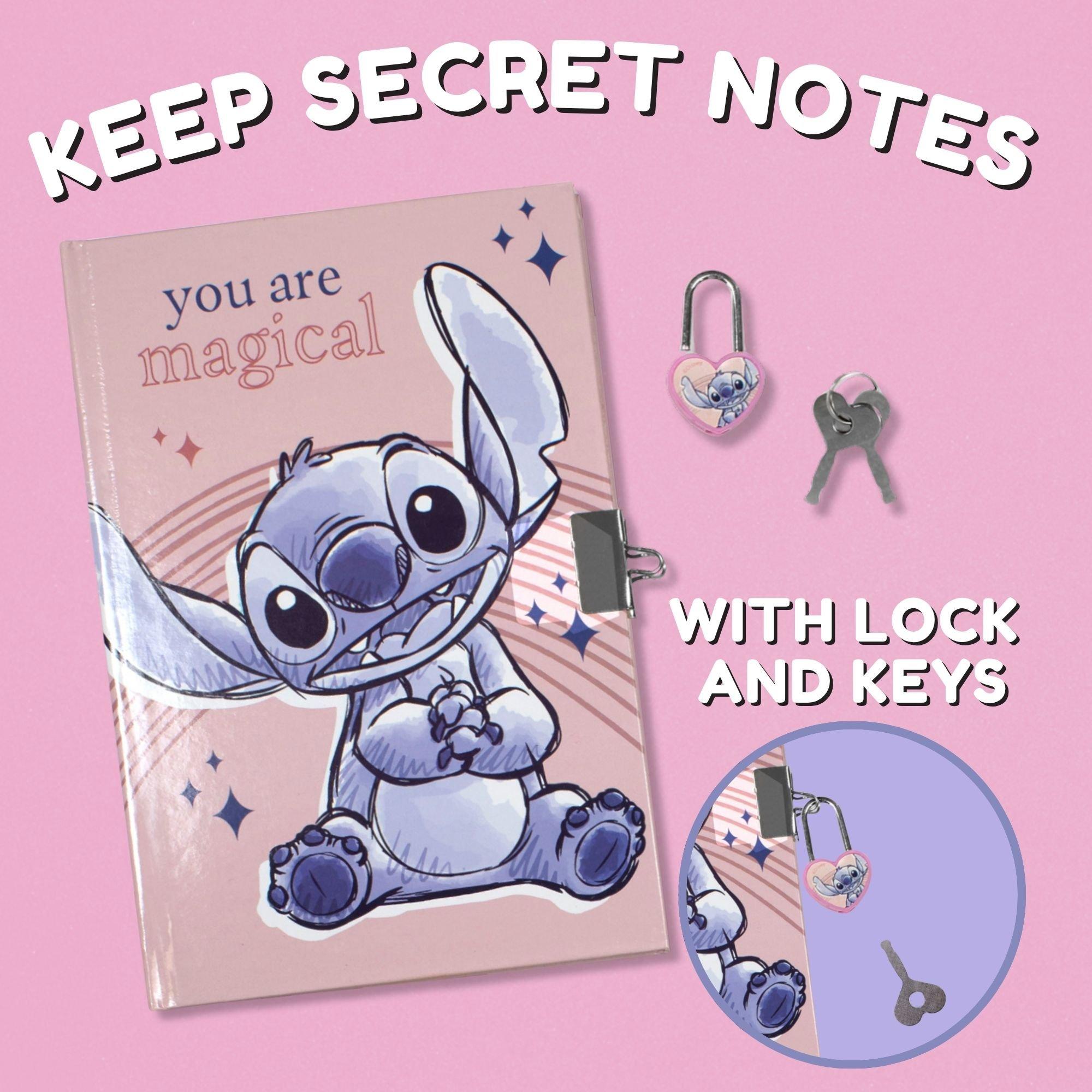 Pink - Disney Stitch - Stitch Locked Diary & Magic Pen Set - 4