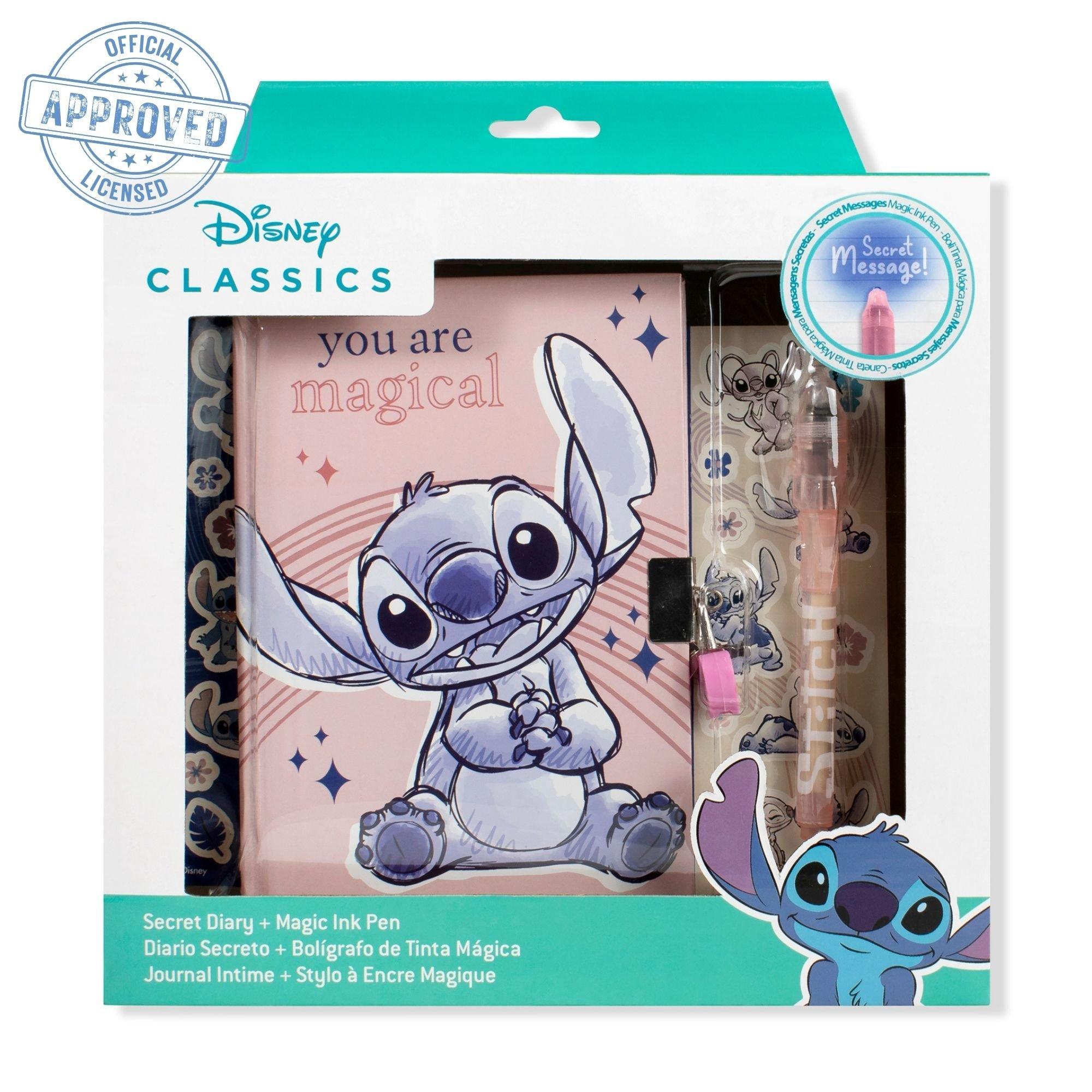Pink - Disney Stitch - Stitch Locked Diary & Magic Pen Set - 9
