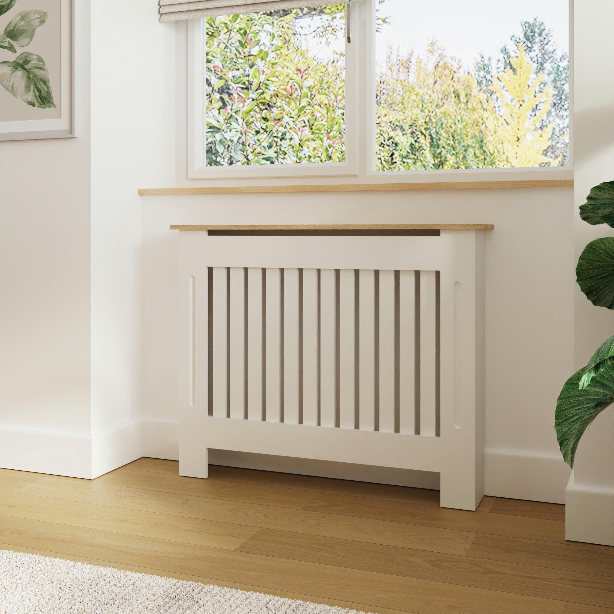 White - GFW - Longslow Radiator Cover Medium Grey - 2