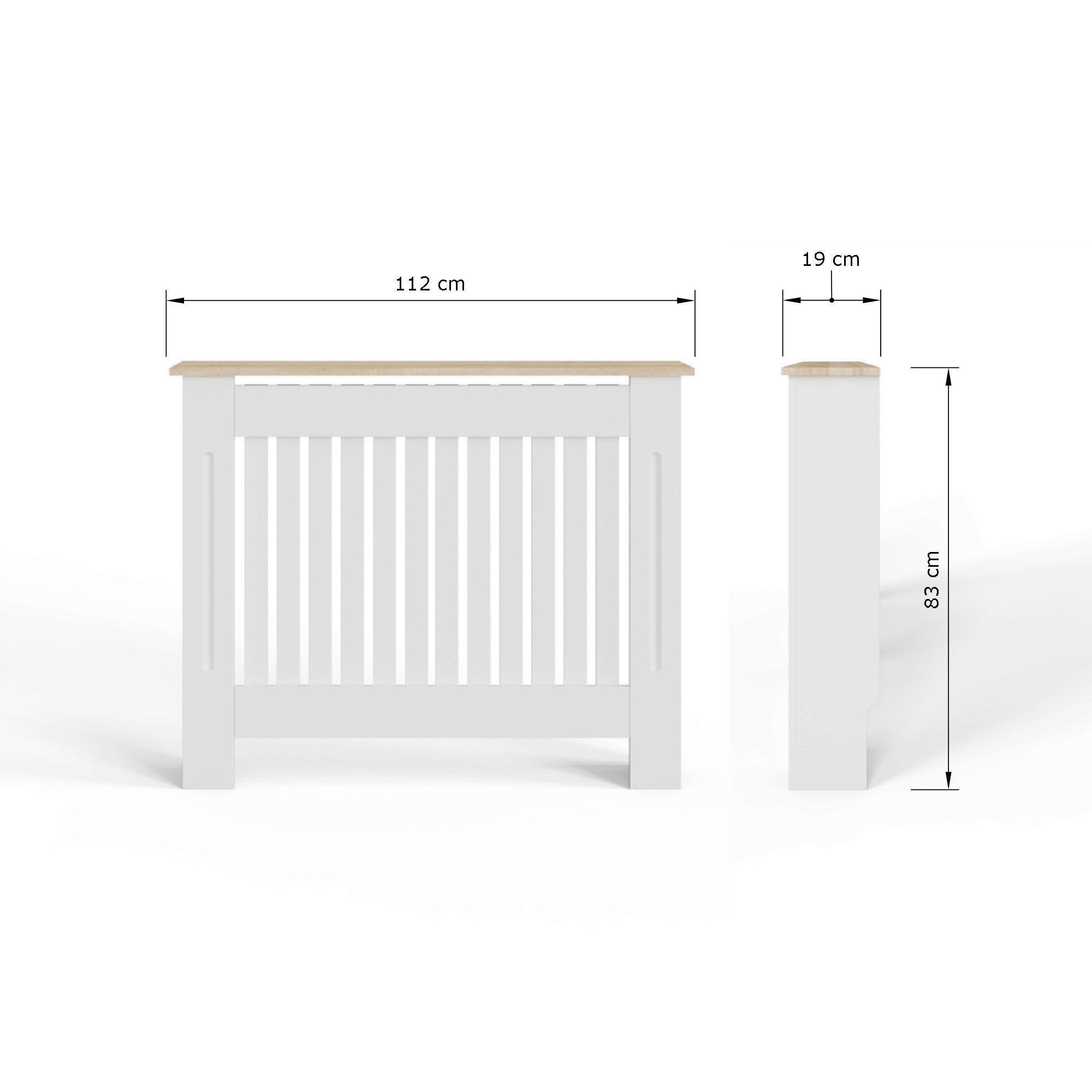 White - GFW - Longslow Radiator Cover Medium Grey - 6
