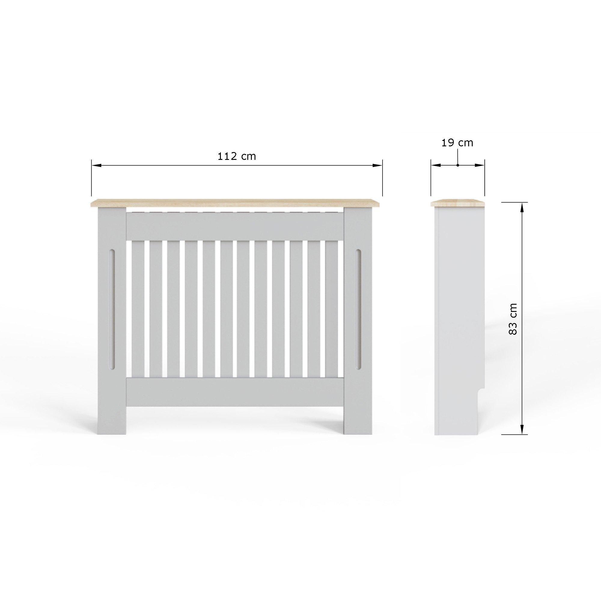 Grey - GFW - Longslow Radiator Cover Medium Grey - 6