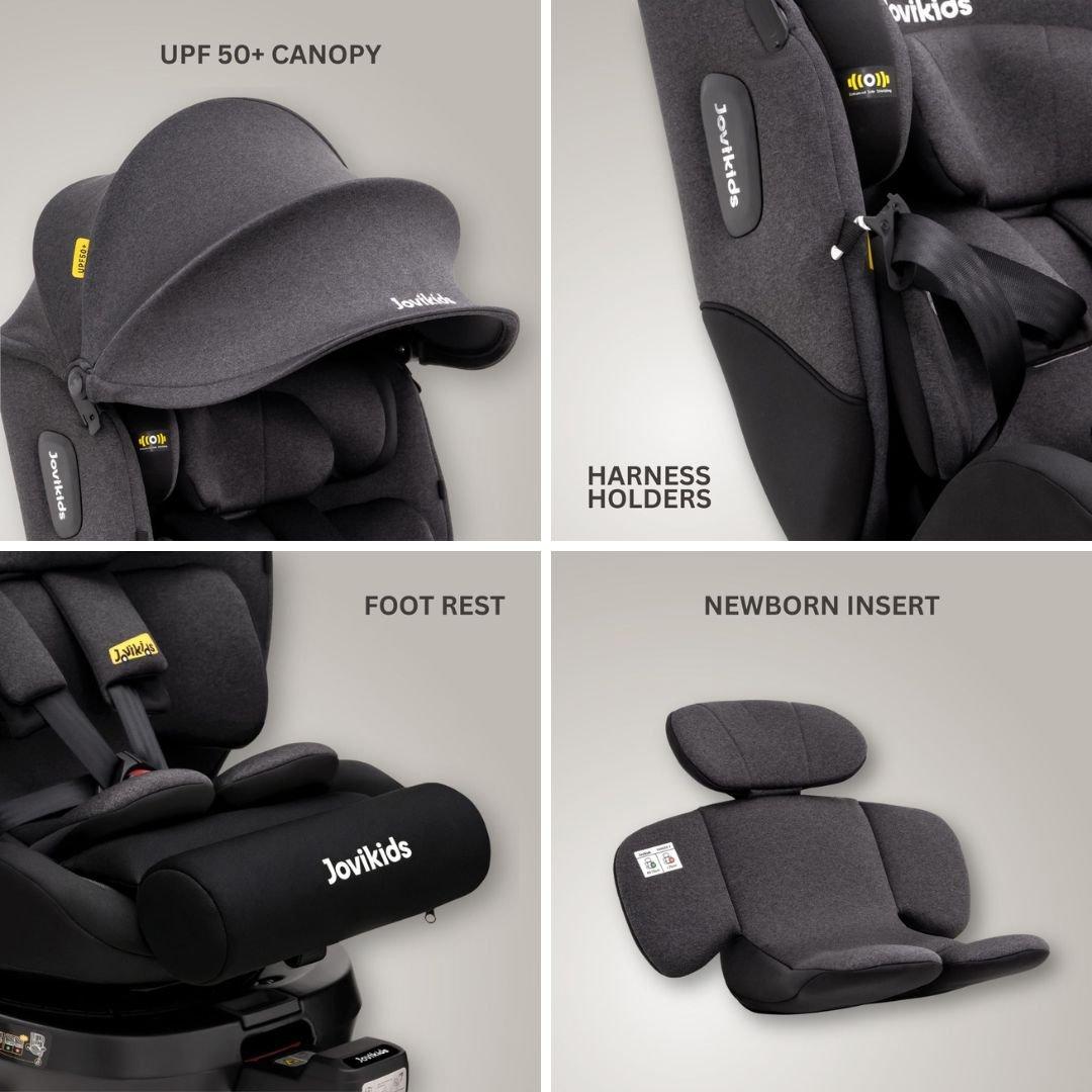 Black - JoviKids - JoviKids Ranger 2 Car Seat -Twilight - 4