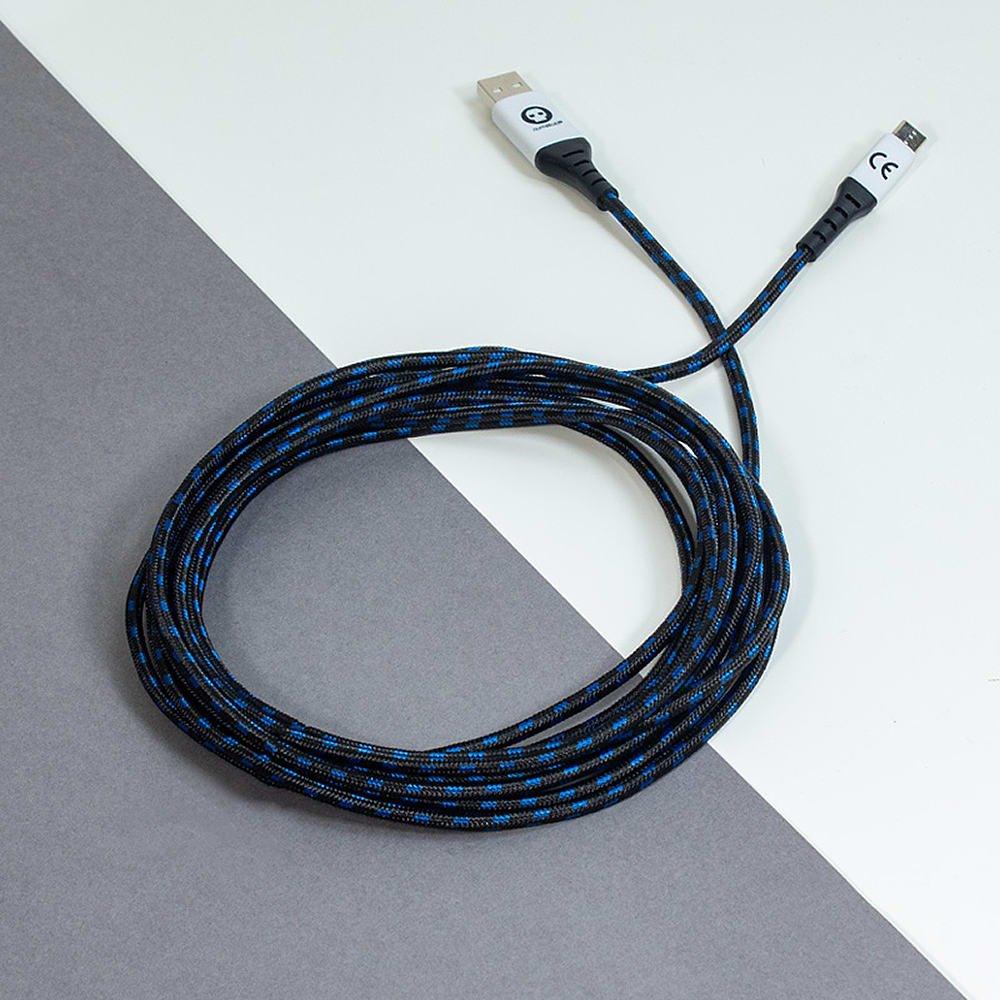 Sort/Blå - Numskull - PS5 Play and Charge USB C Charging Cable - 4 Metre - 2