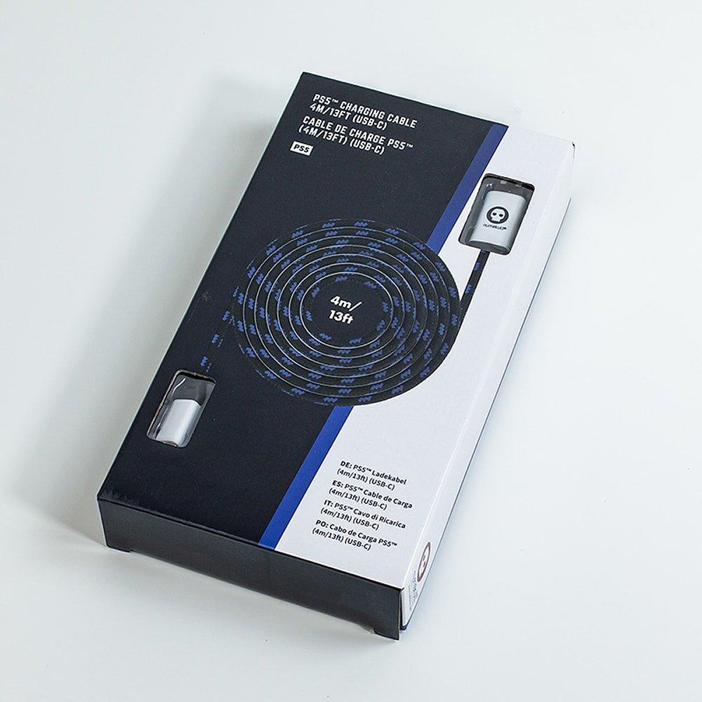 Sort/Blå - Numskull - PS5 Play and Charge USB C Charging Cable - 4 Metre - 4