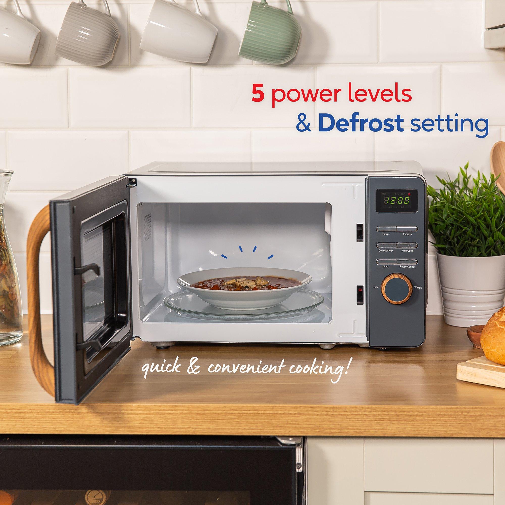 Grey - Russell Hobbs - Russell Hobbs RHMD714G-MN Scandi Compact Microwave - 6