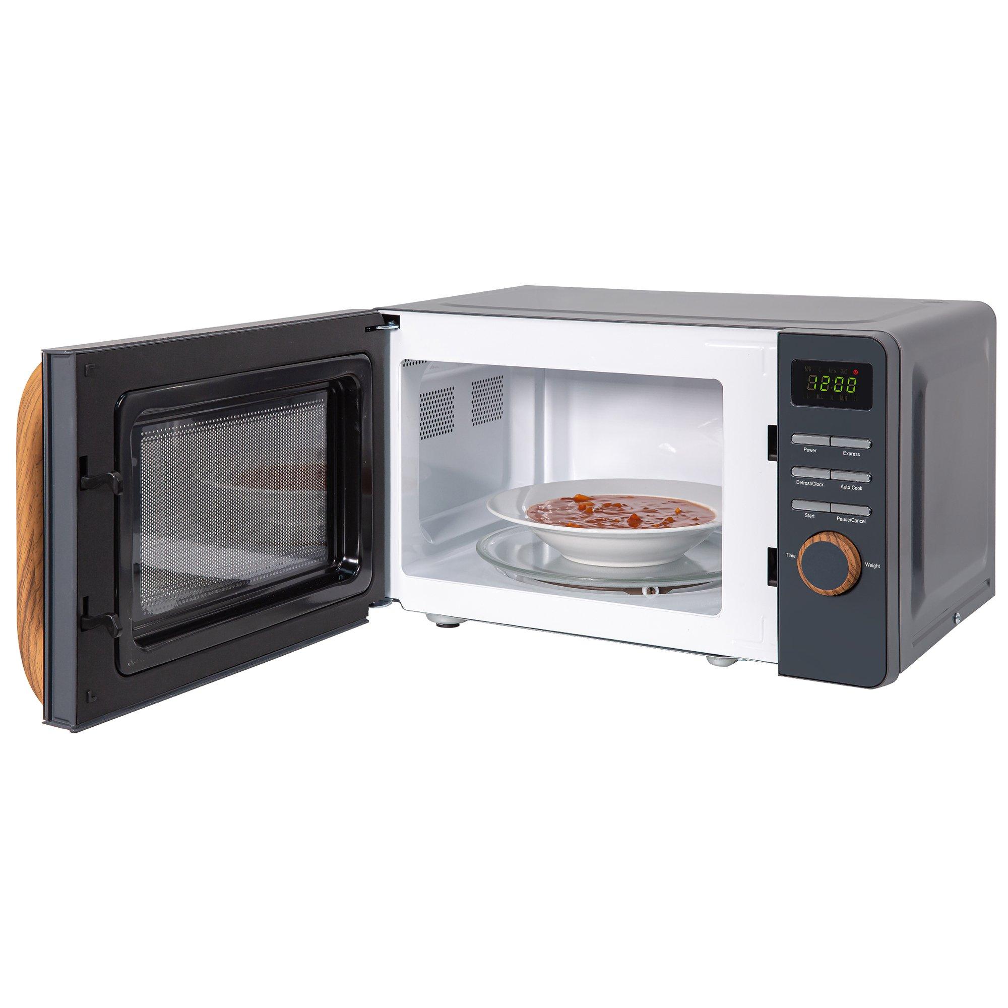 Grey - Russell Hobbs - Russell Hobbs RHMD714G-MN Scandi Compact Microwave - 9