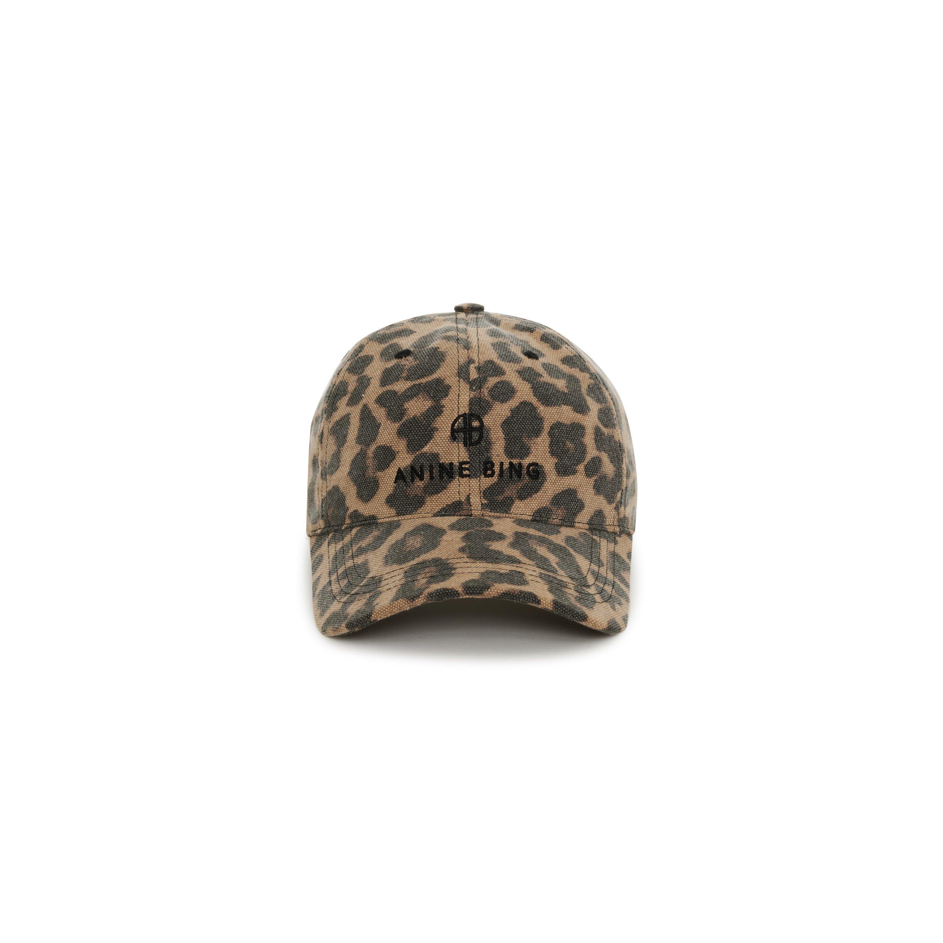 Anine Bing Womens Jeremy Baseball Cap - Leopard