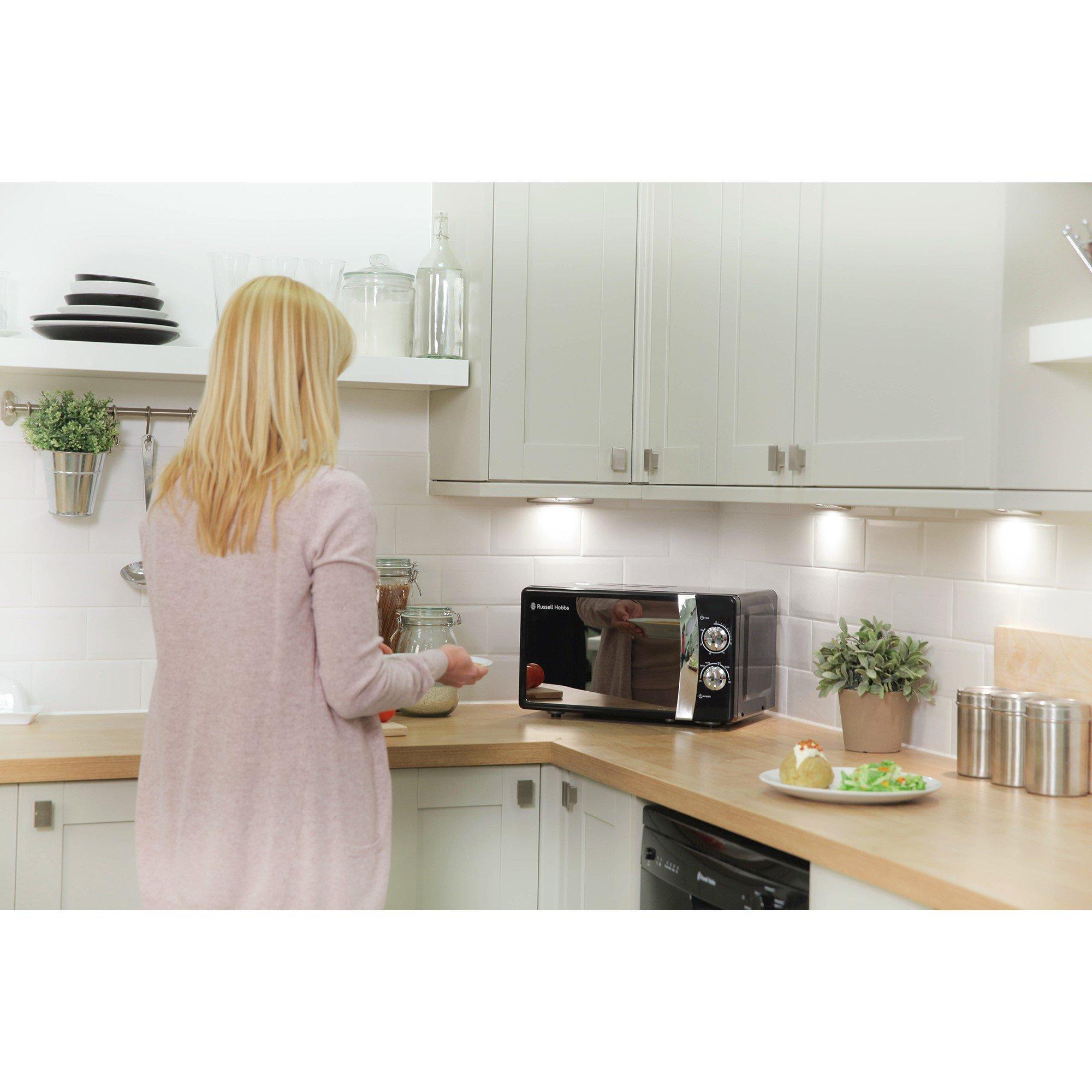 Black - Russell Hobbs - RHMM701B-N Colours Plus Microwave - 7