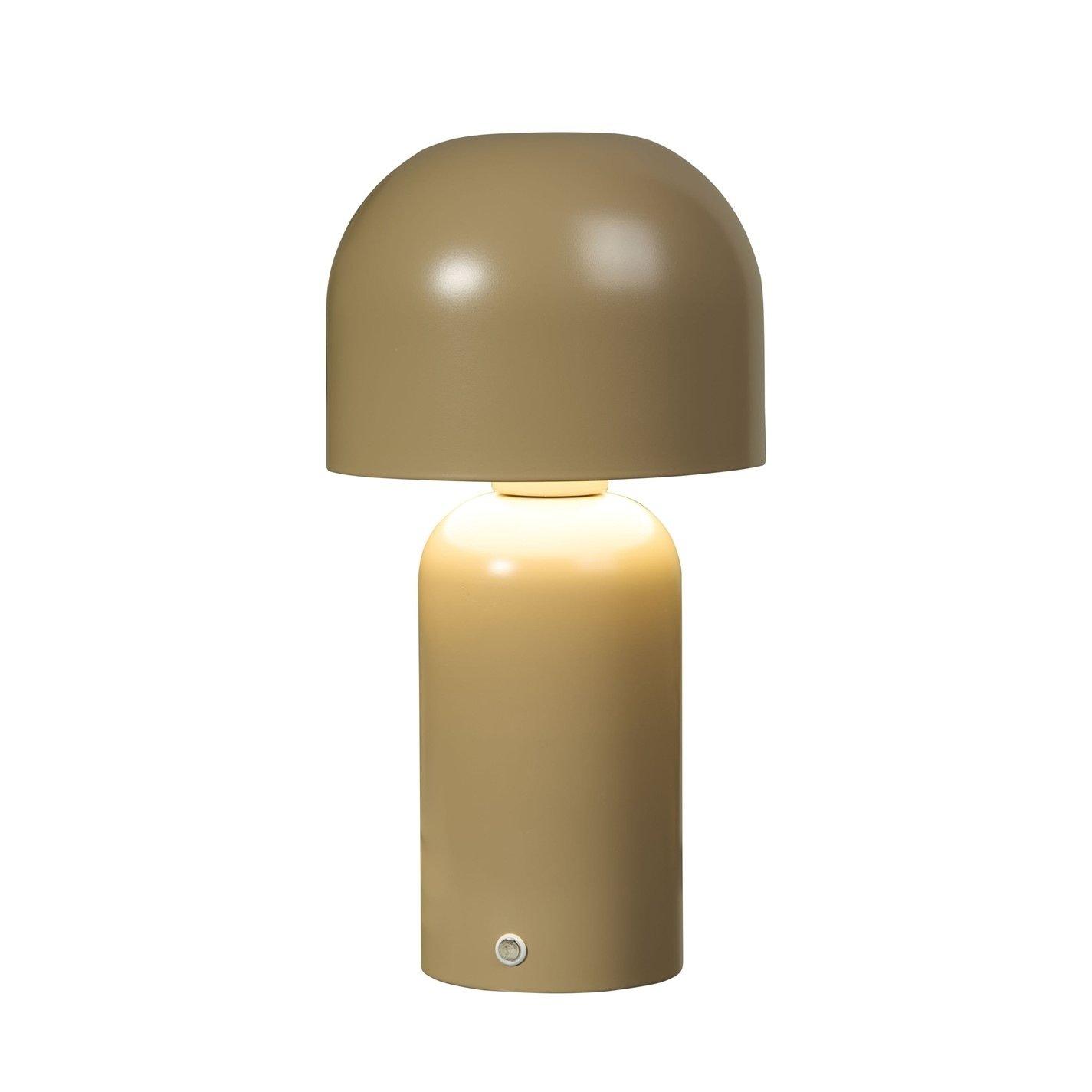 Natural Taupe - Lighting Collection - Rechargeable Taupe LED Mushroom Table Lamp - 2