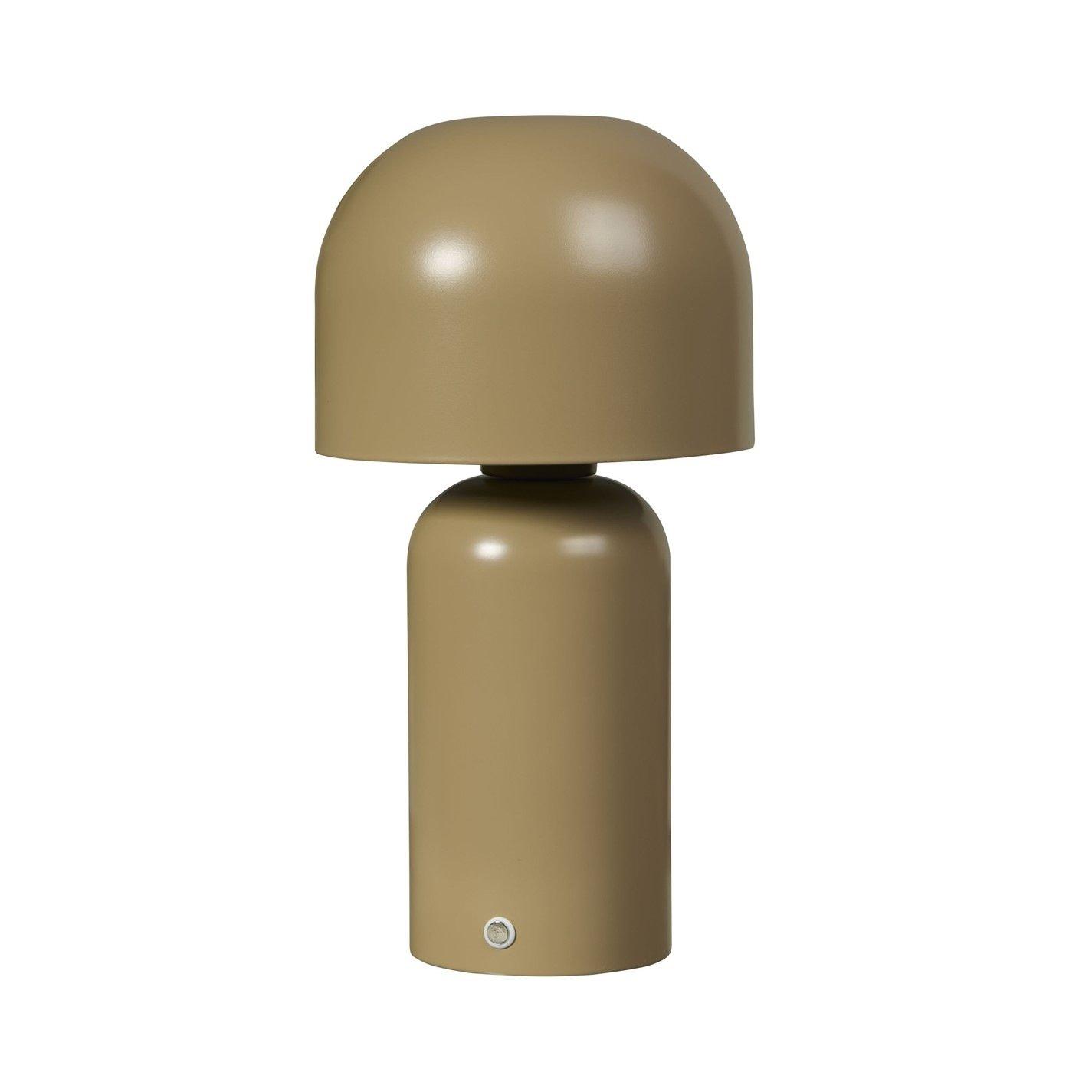 Natural Taupe - Lighting Collection - Rechargeable Taupe LED Mushroom Table Lamp - 3