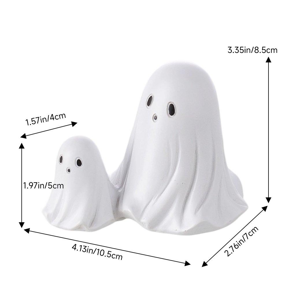White - LIFE IDEAS - Funny Halloween Ghost Statue Ornament - 2