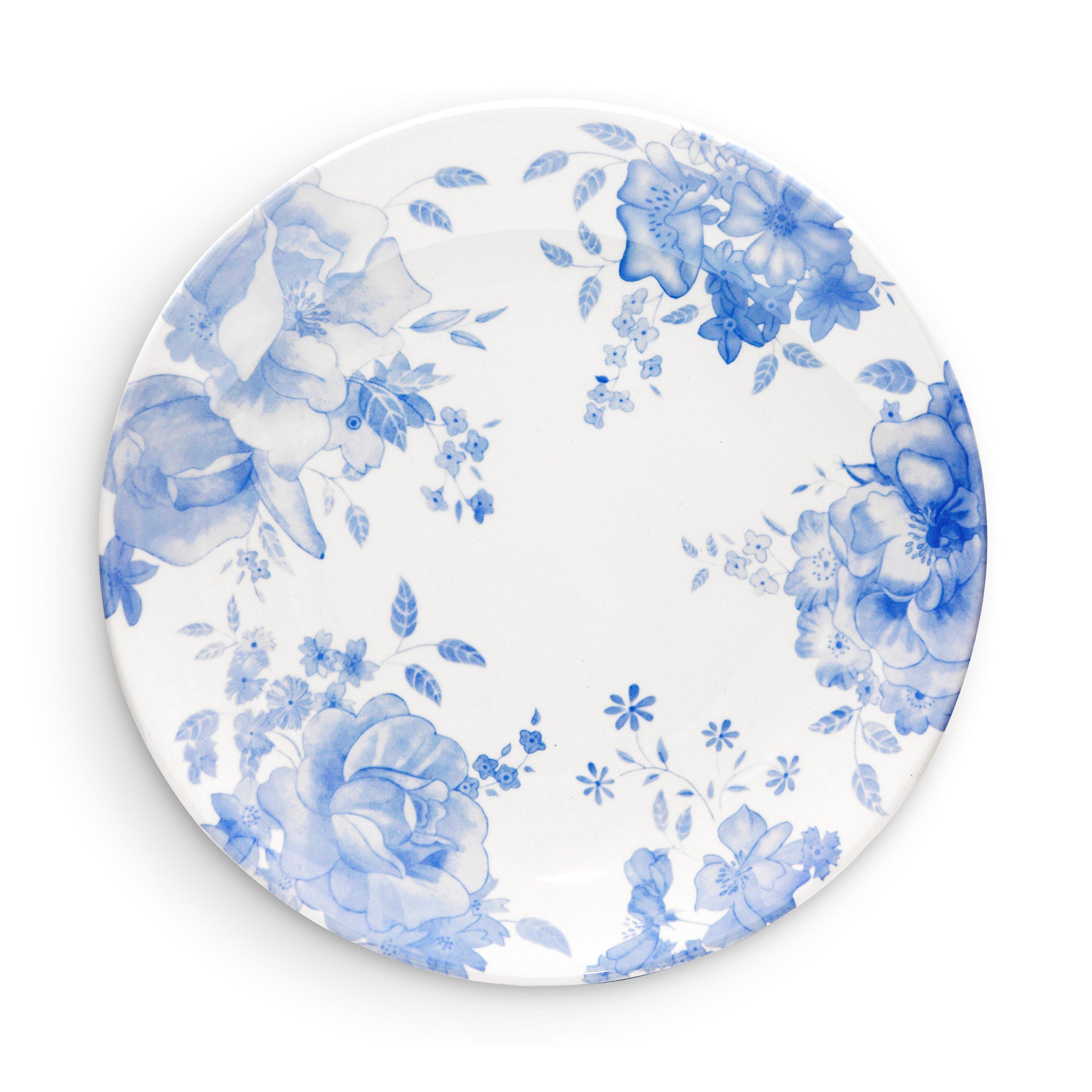 Blue - WADE - Blue Floral Dinner Plate Set of 4 - 1