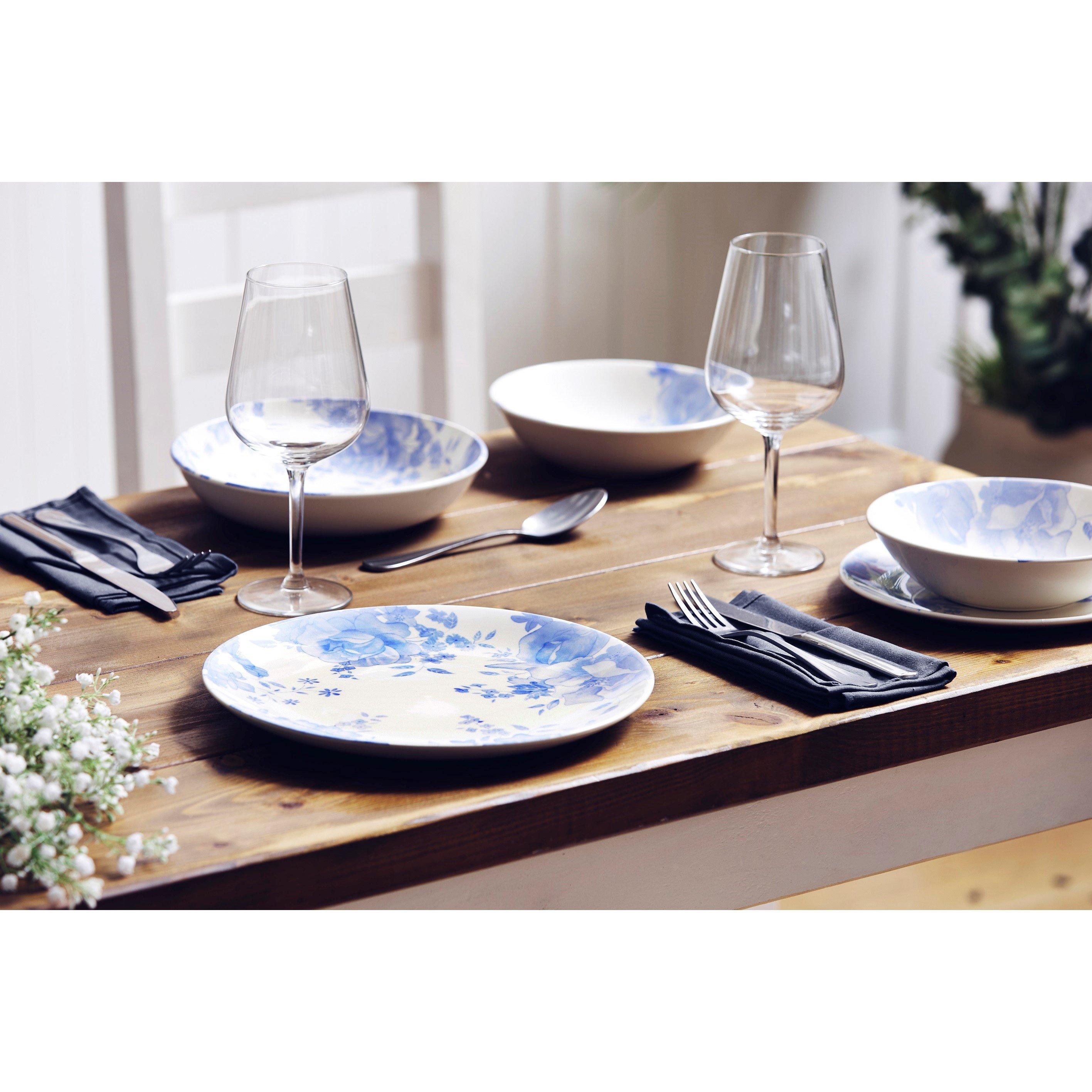 Blue - WADE - Blue Floral Dinner Plate Set of 4 - 3