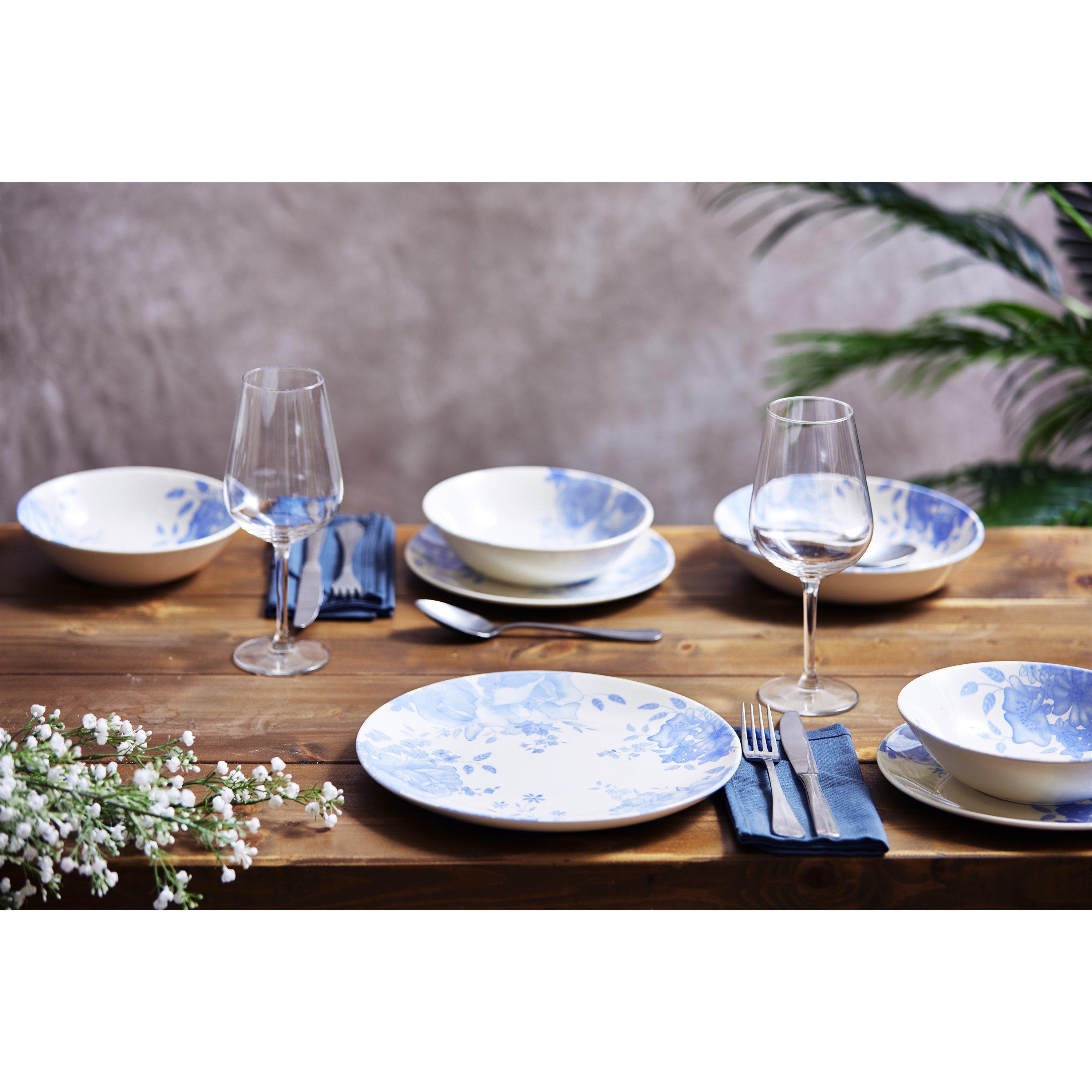Blue - WADE - Blue Floral Dinner Plate Set of 4 - 5