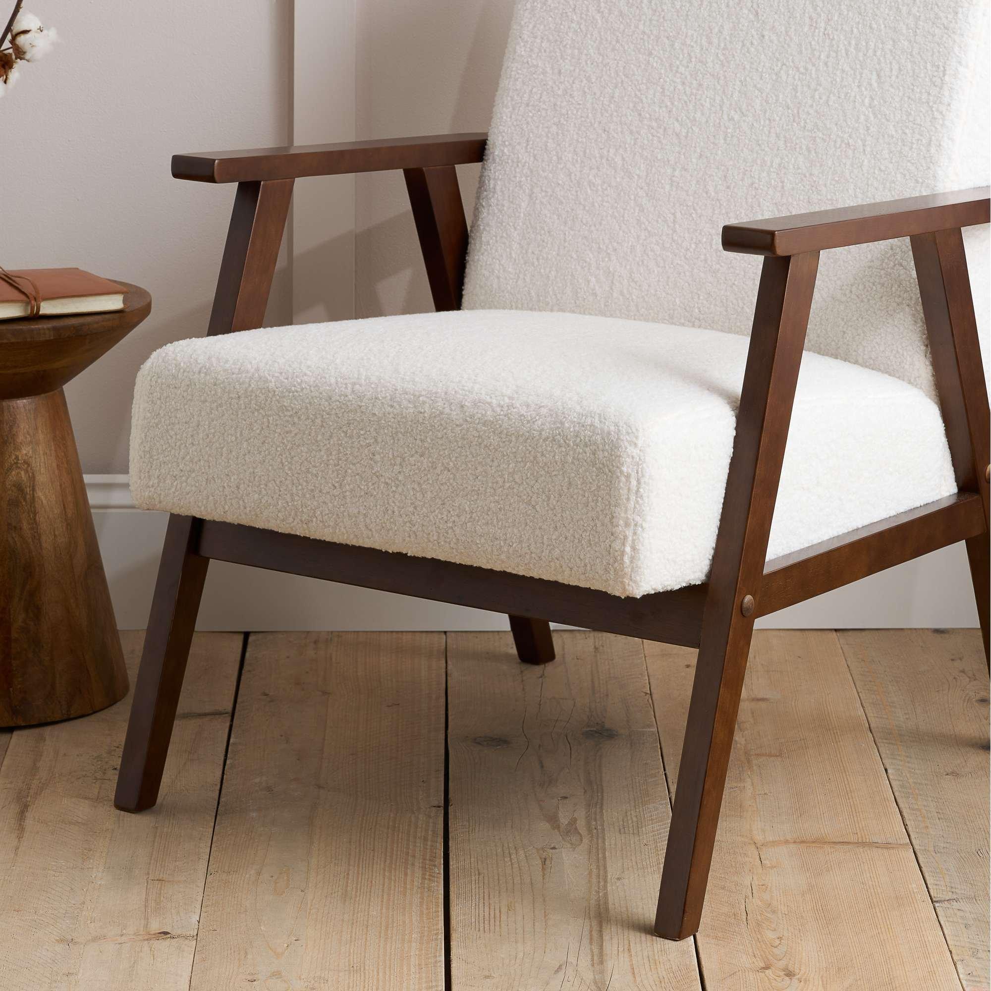 White - Birlea - Ellwood Fabric Armchair - 2