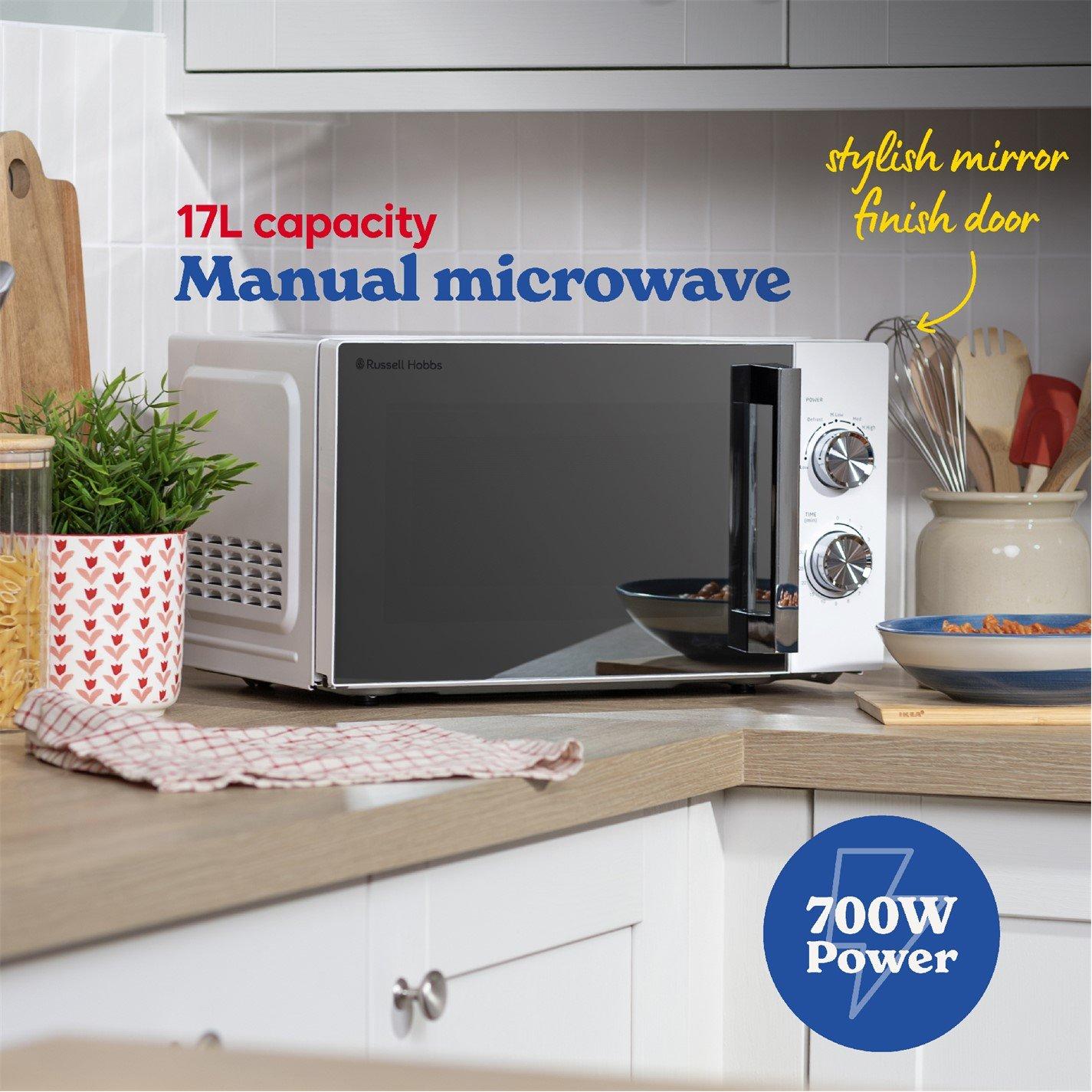 White - Russell Hobbs - RHM1735 17 Litre White Manual Microwave - 2