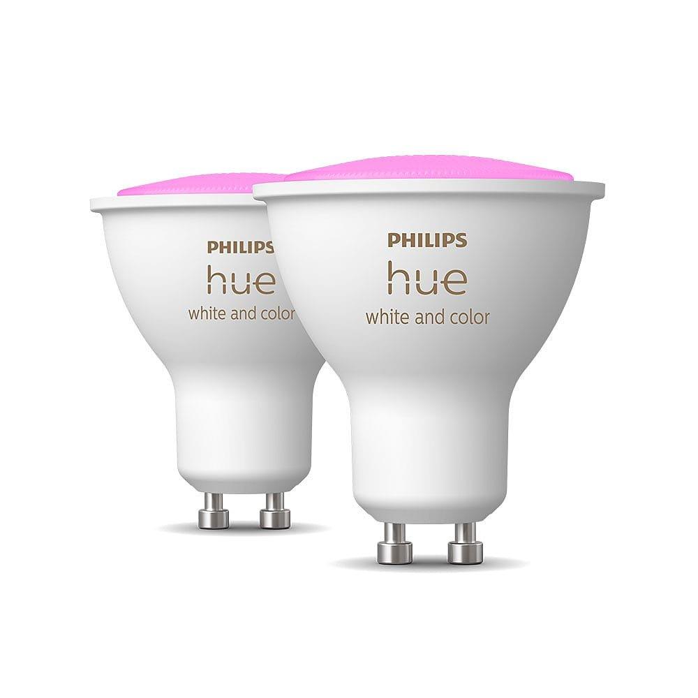 White - Philips Hue - HueWCA 5.7W GU10 Smart Bulb 2P UK - 2