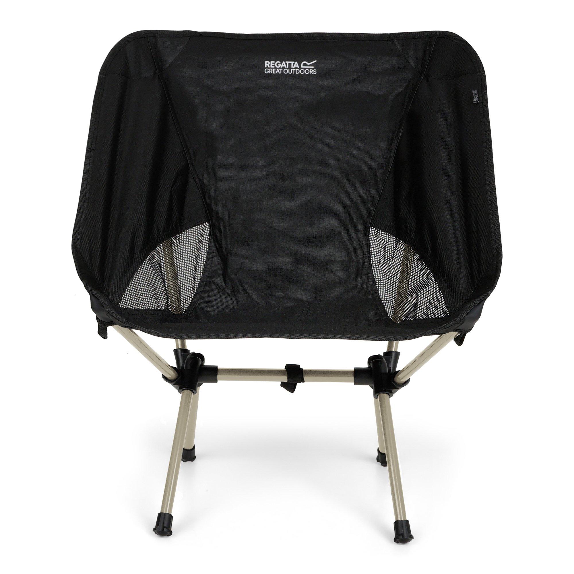 Black - Regatta - Montegra Trek Sturdy-Steel Camping Chair - 4