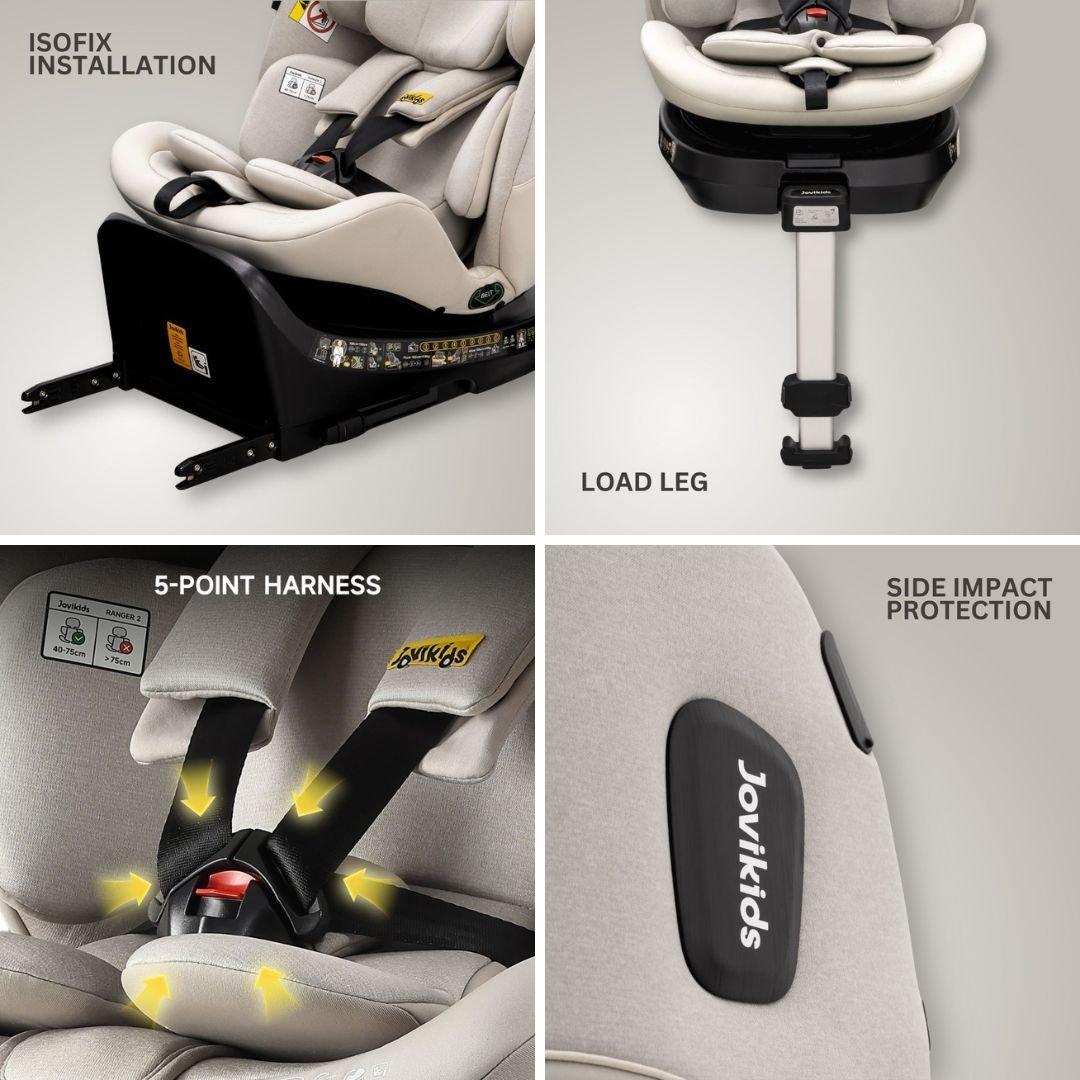 Milkstone - JoviKids - JoviKids Ranger 2 Car Seat - Milkstone - 3