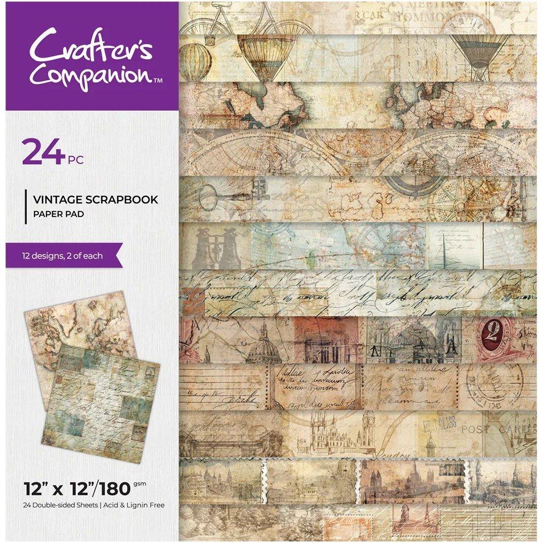 Multi - Crafters Companion - Vintage Scrapbook Paper Pad - 1