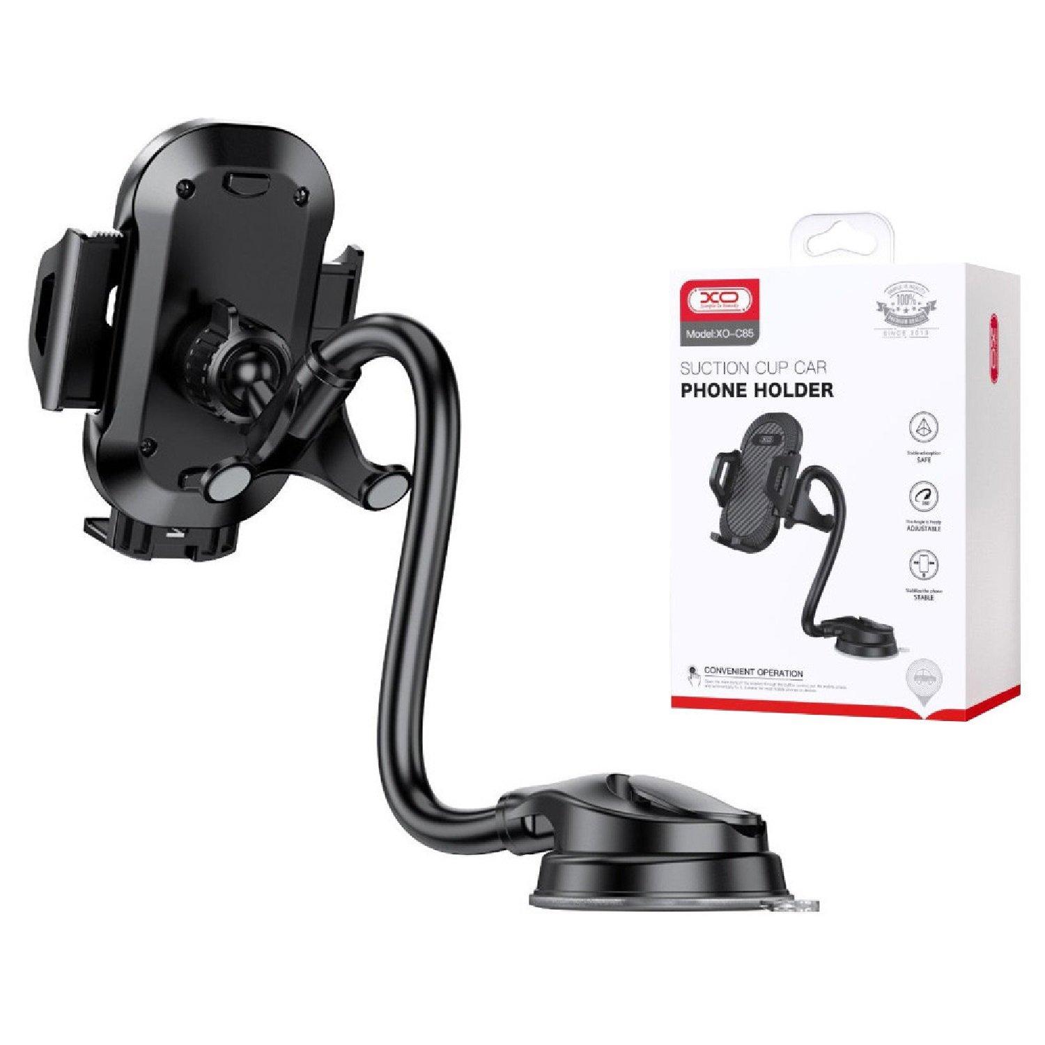 Black - XO - XO - Flexible Suction Windscreen Holder - Black - 1