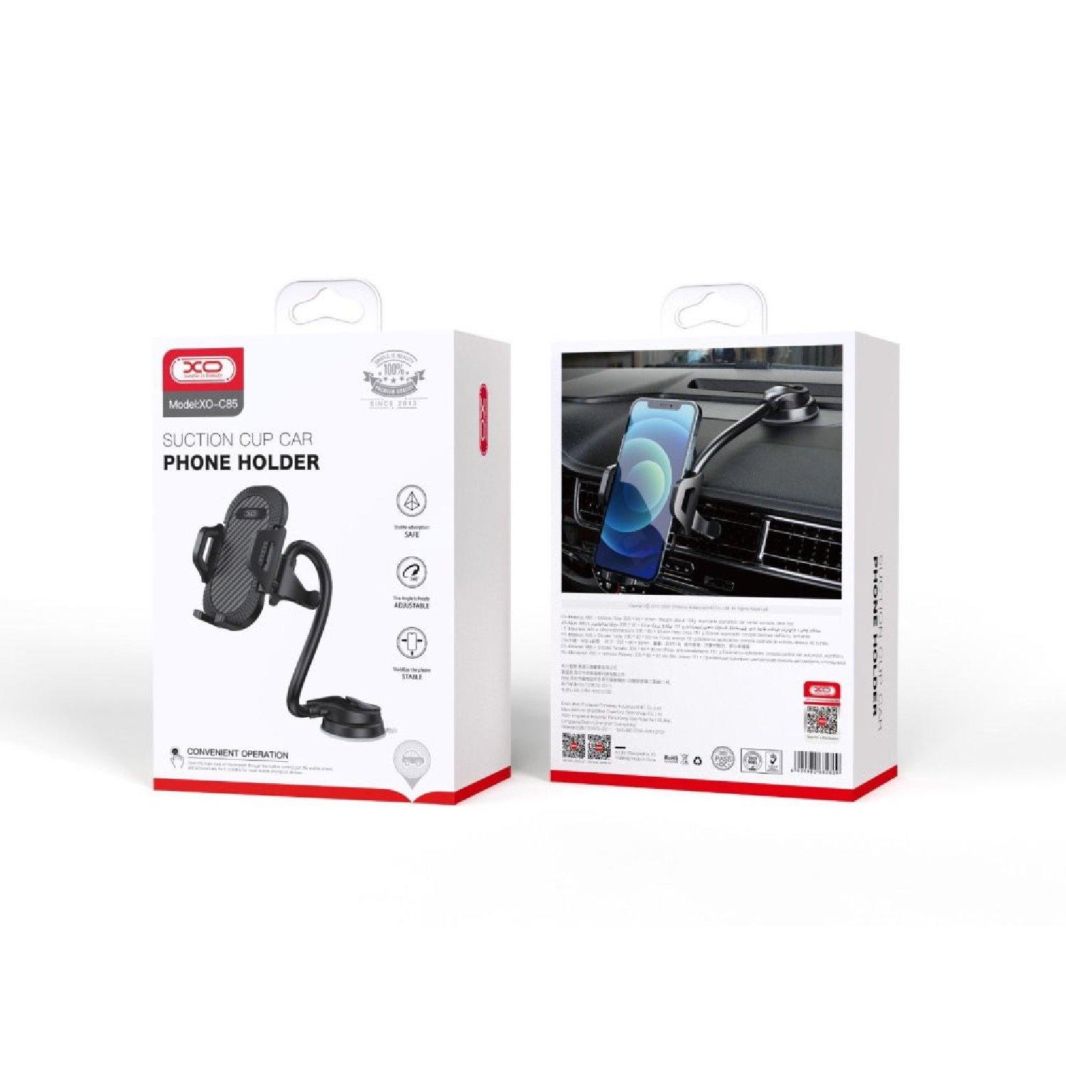 Black - XO - XO - Flexible Suction Windscreen Holder - Black - 2