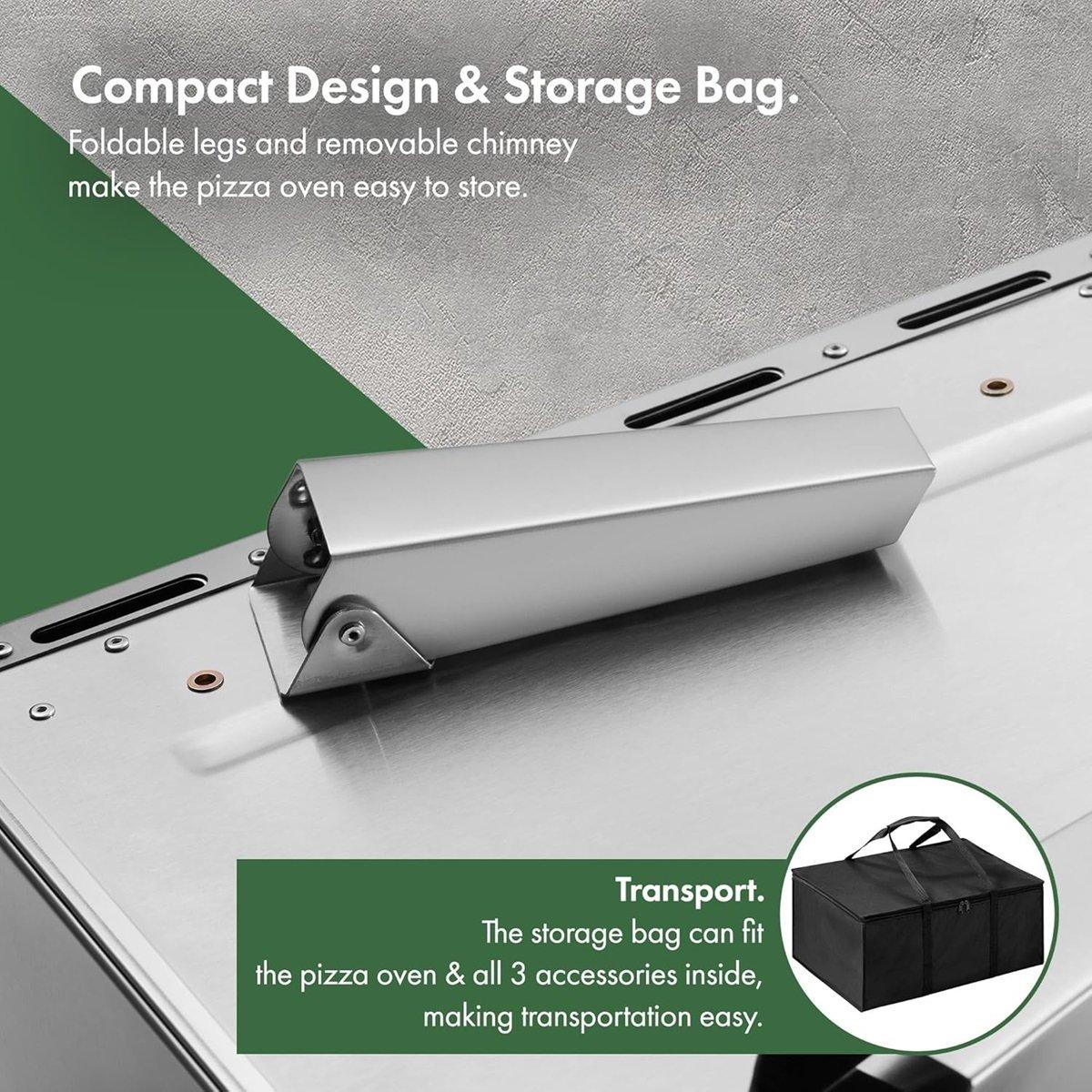 Silver - VonHaus - Table Top Pizza Oven with Accessories - 4