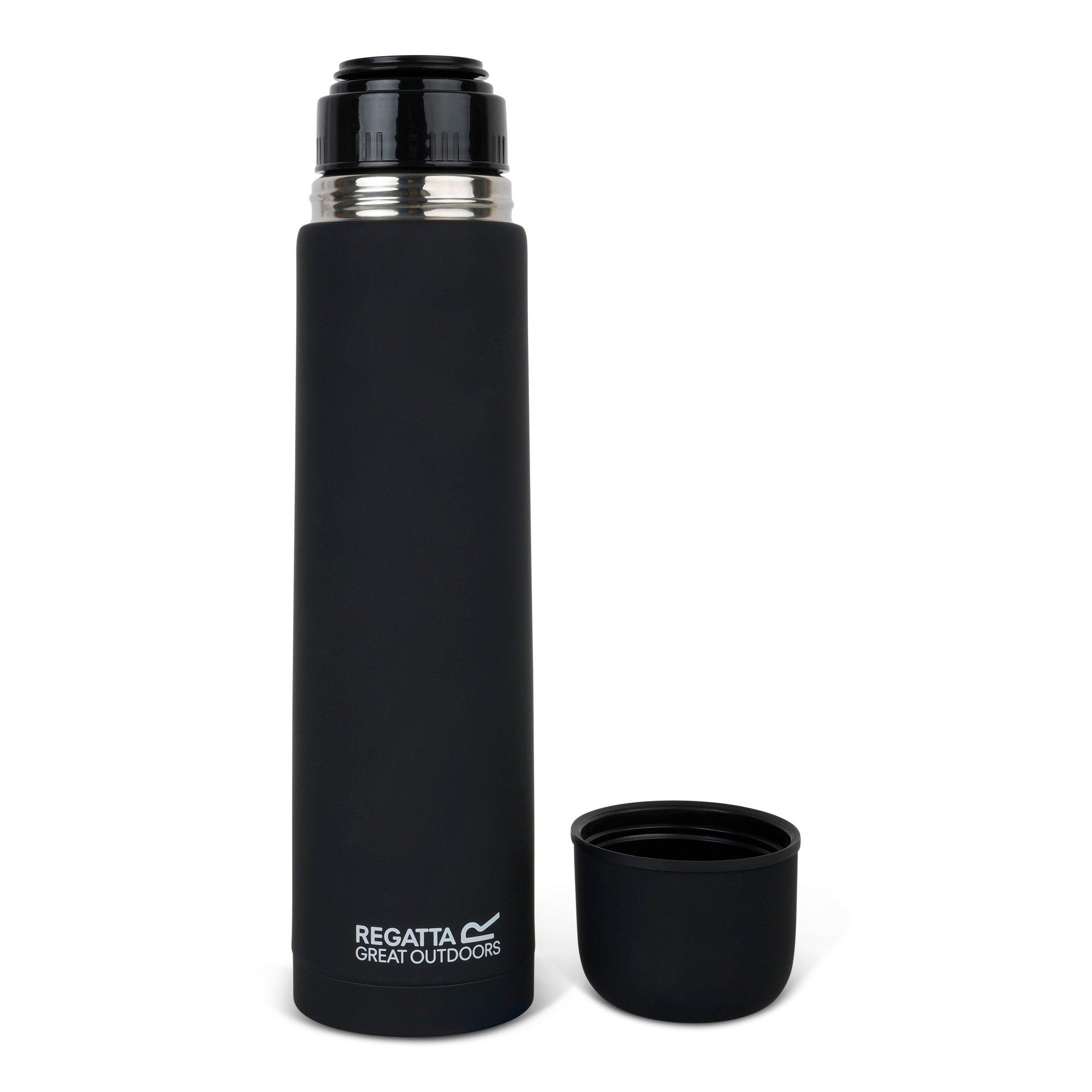 Black - Regatta - Insulated Vacuum 1L Leak-Proof Flask - 2