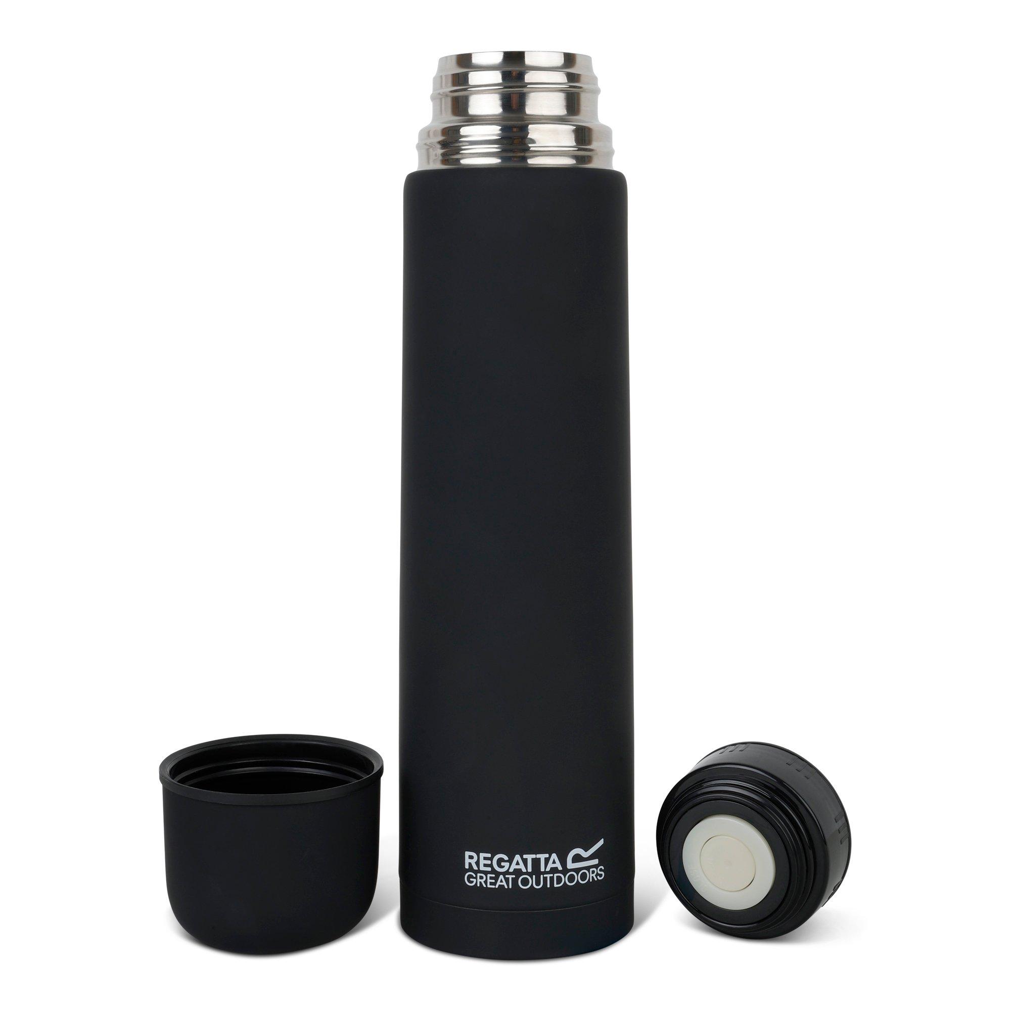 Black - Regatta - Insulated Vacuum 1L Leak-Proof Flask - 3