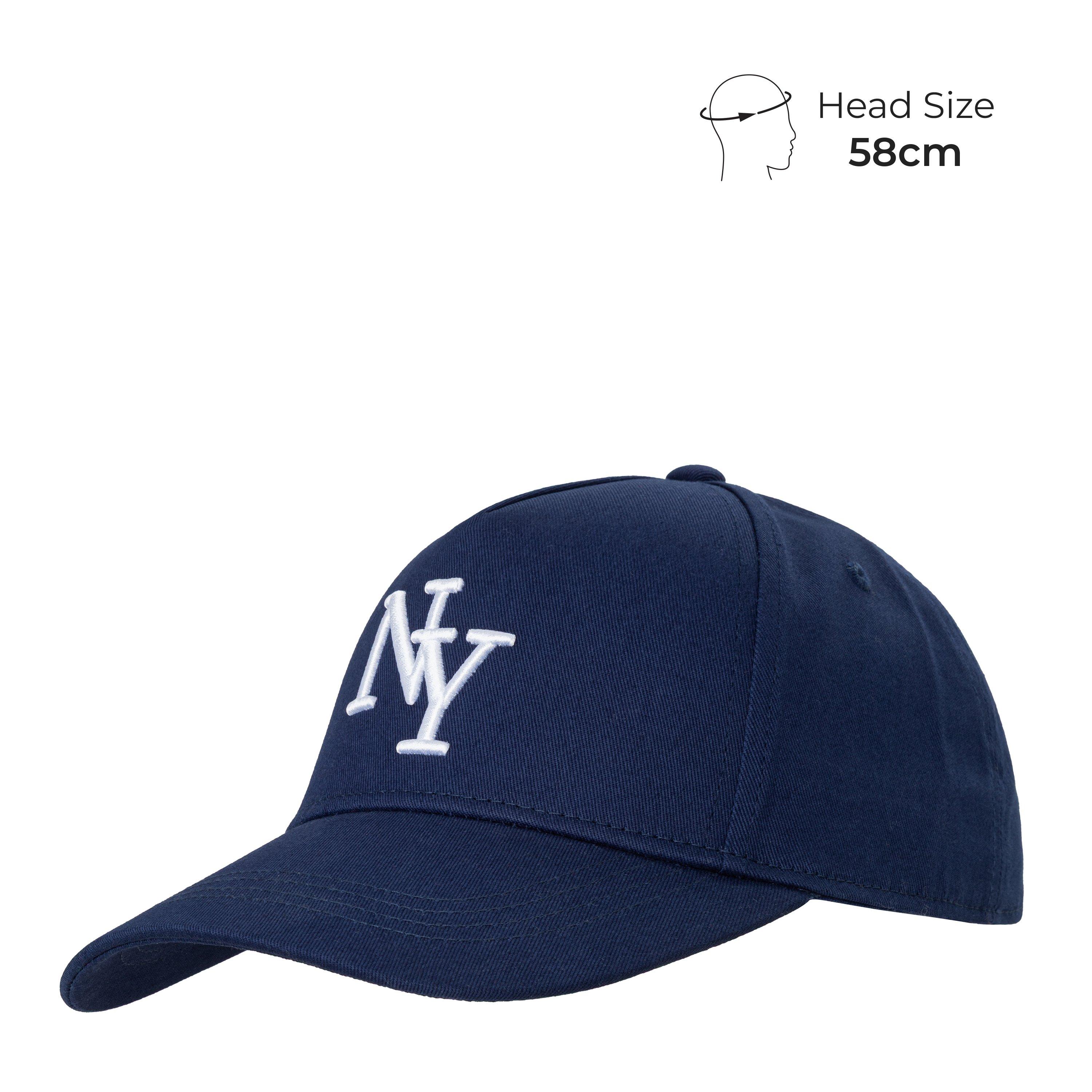 Navy - Fabric - Classic NY Baseball Cap Mens - 1