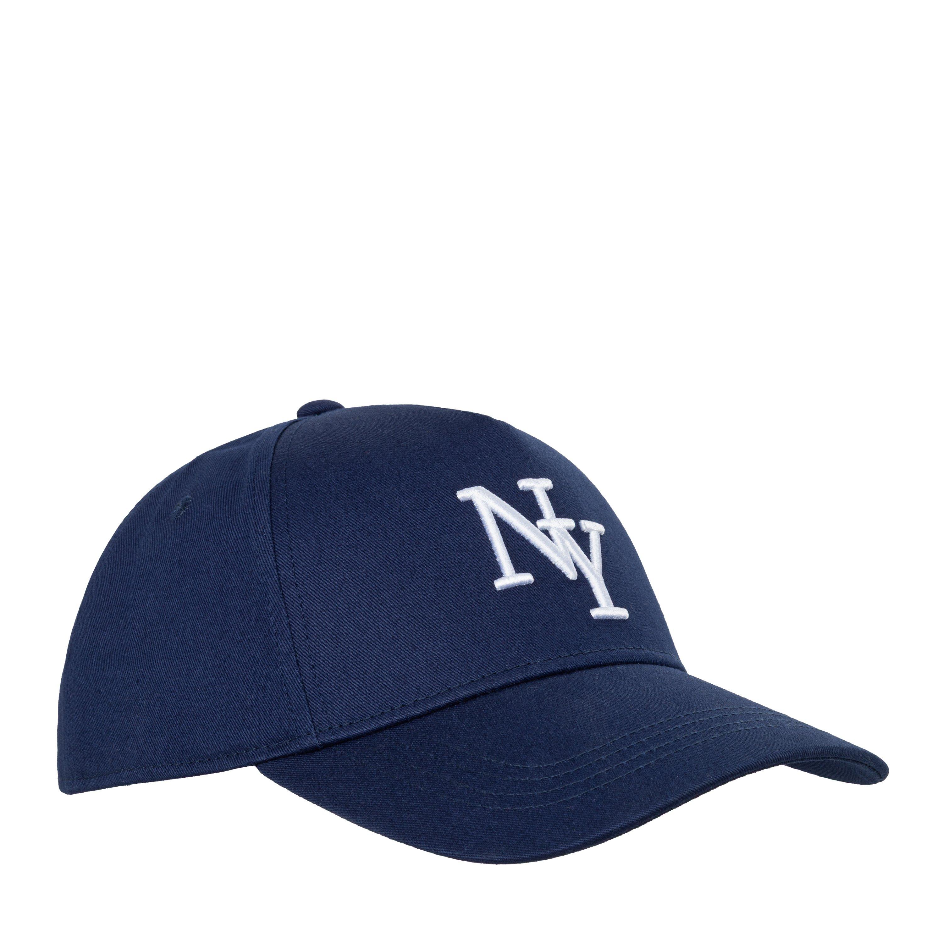 Navy - Fabric - Classic NY Baseball Cap Mens - 3