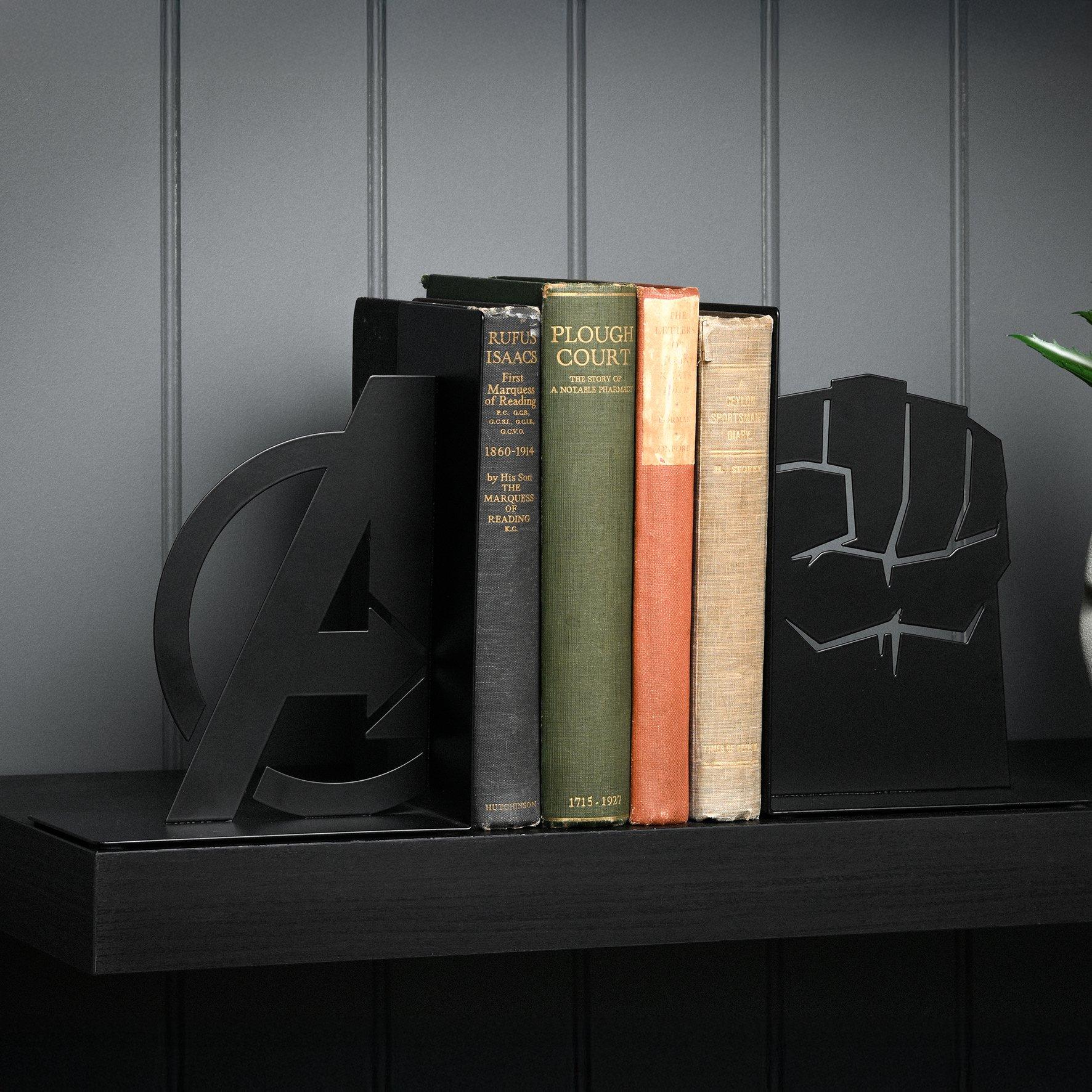 Black - Marvel - Marvel The Avengers Hulk Metal Bookends - 3