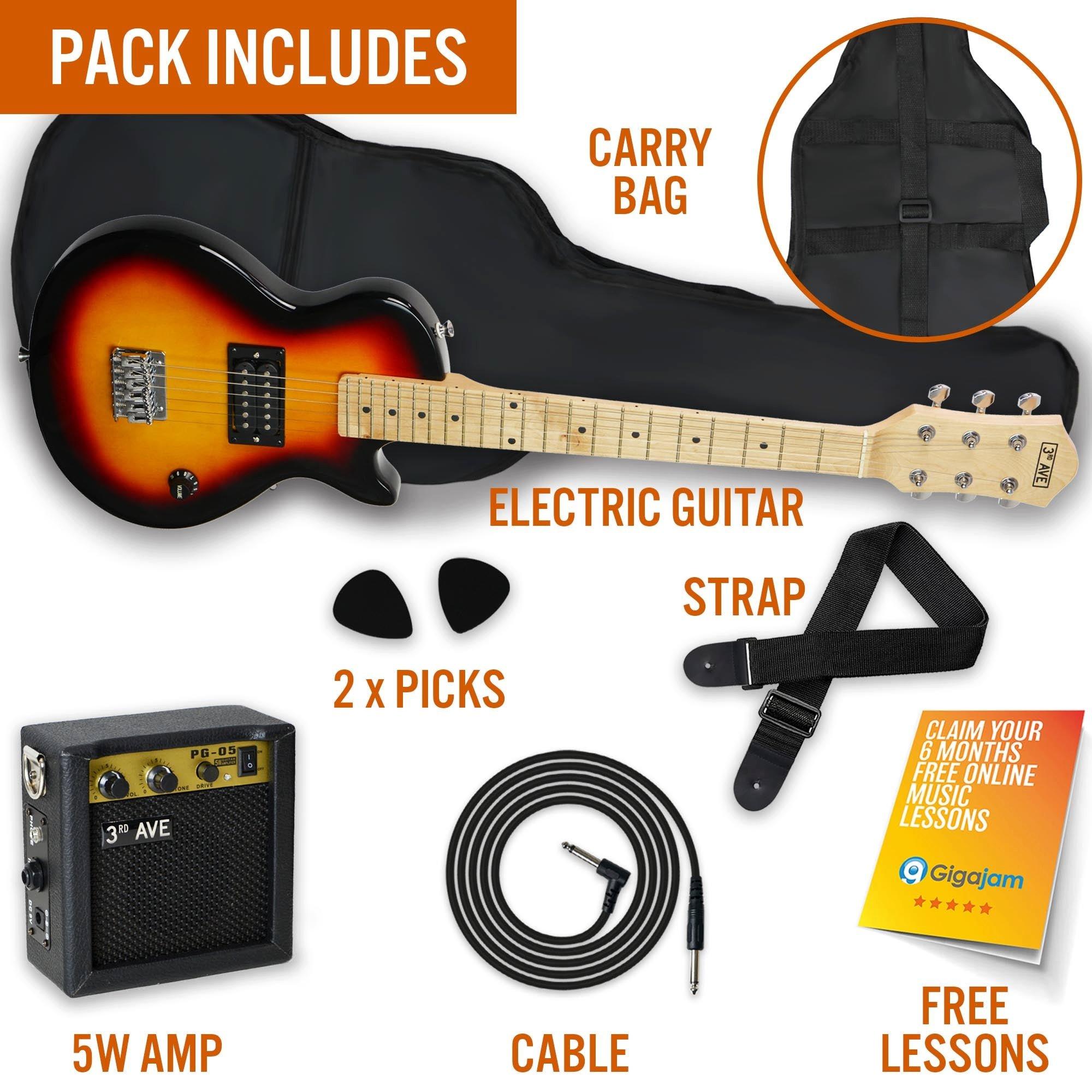 Sunburst - 3rd Avenue - Junior Electric Guitar Pack - Sunburst - 3