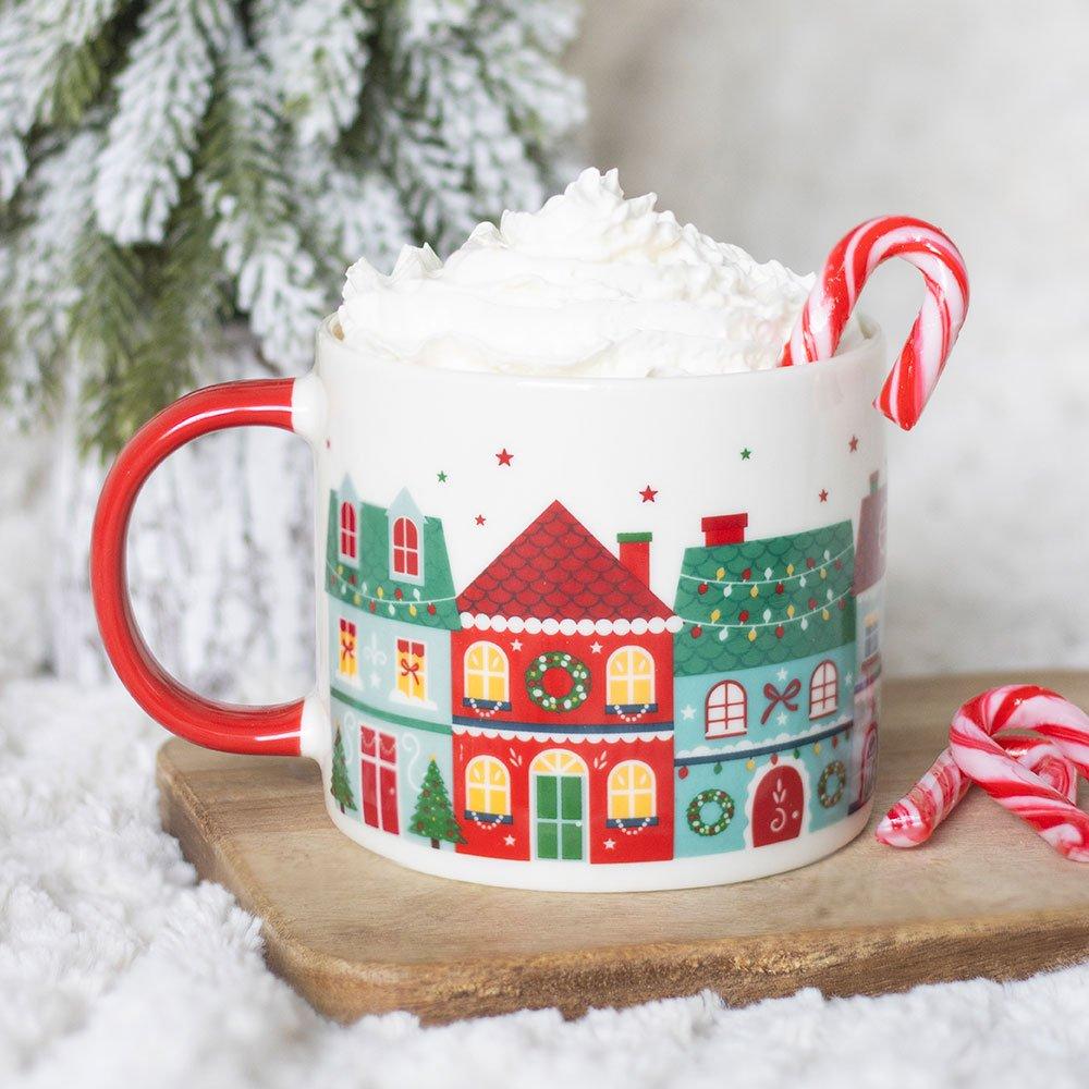 White - Something Different - Christmas Street Print Mug - 1
